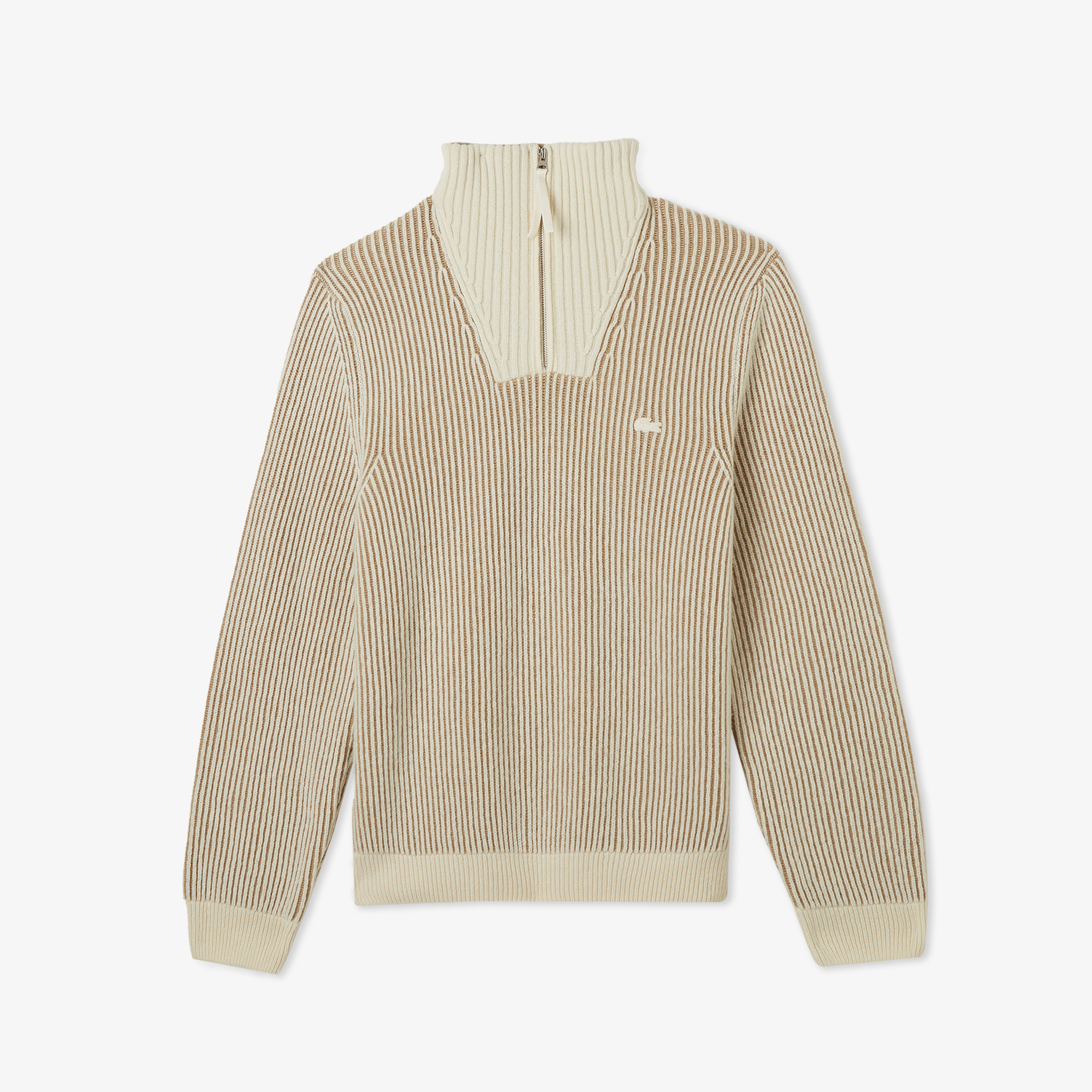 Erkek Classic Fit Polo Yaka Krem Kazak