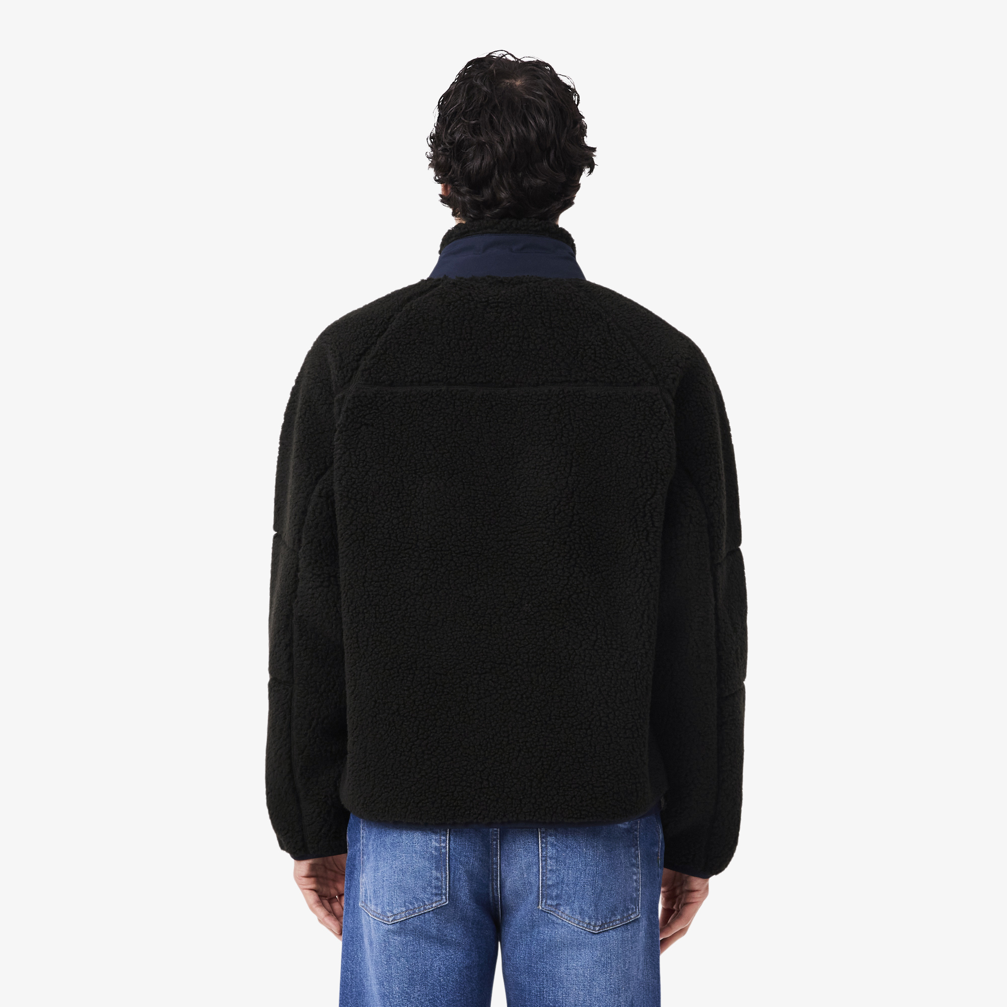 Lacoste Erkek Regular Fit Fermuarlı Renk Bloklu Siyah Mont