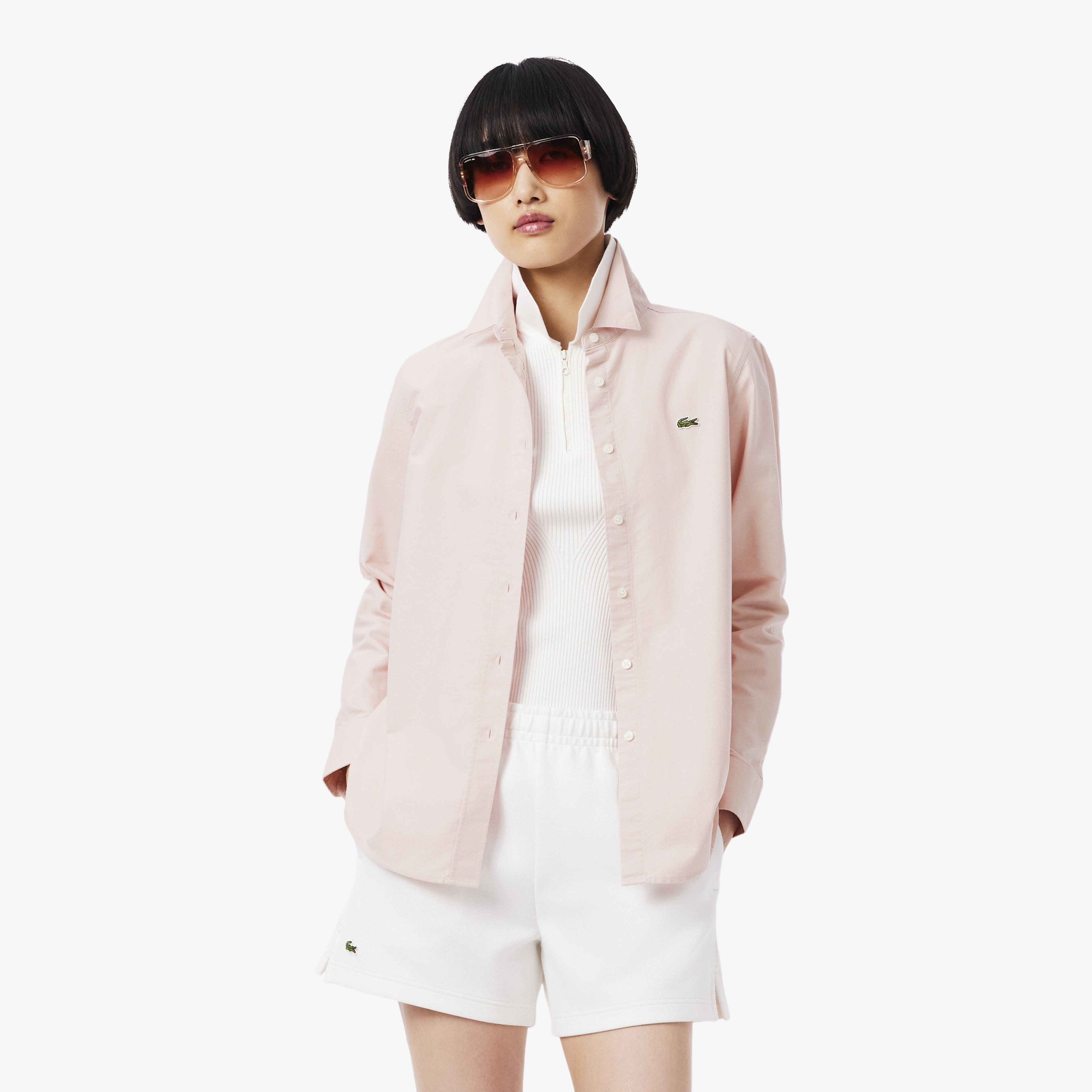 Lacoste Kadın Regular Fit Pembe Gömlek