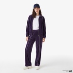 Lacoste Kadın Oversize Fit Fermuarlı Mor Sweatshirt