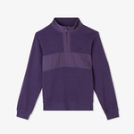 Lacoste Erkek Classic Fit Yarım Fermuarlı Mor Sweatshirt