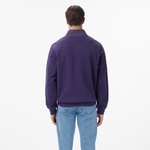 Lacoste Erkek Classic Fit Yarım Fermuarlı Mor Sweatshirt