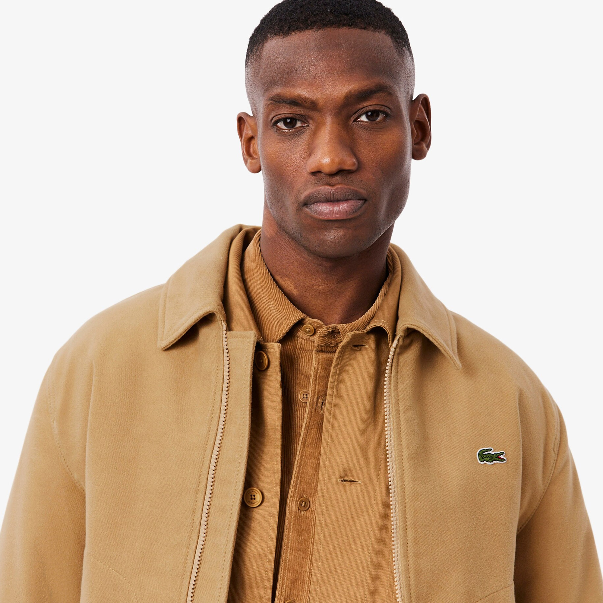 Erkek Classic Fit Gömlek Yaka Bej Ceket