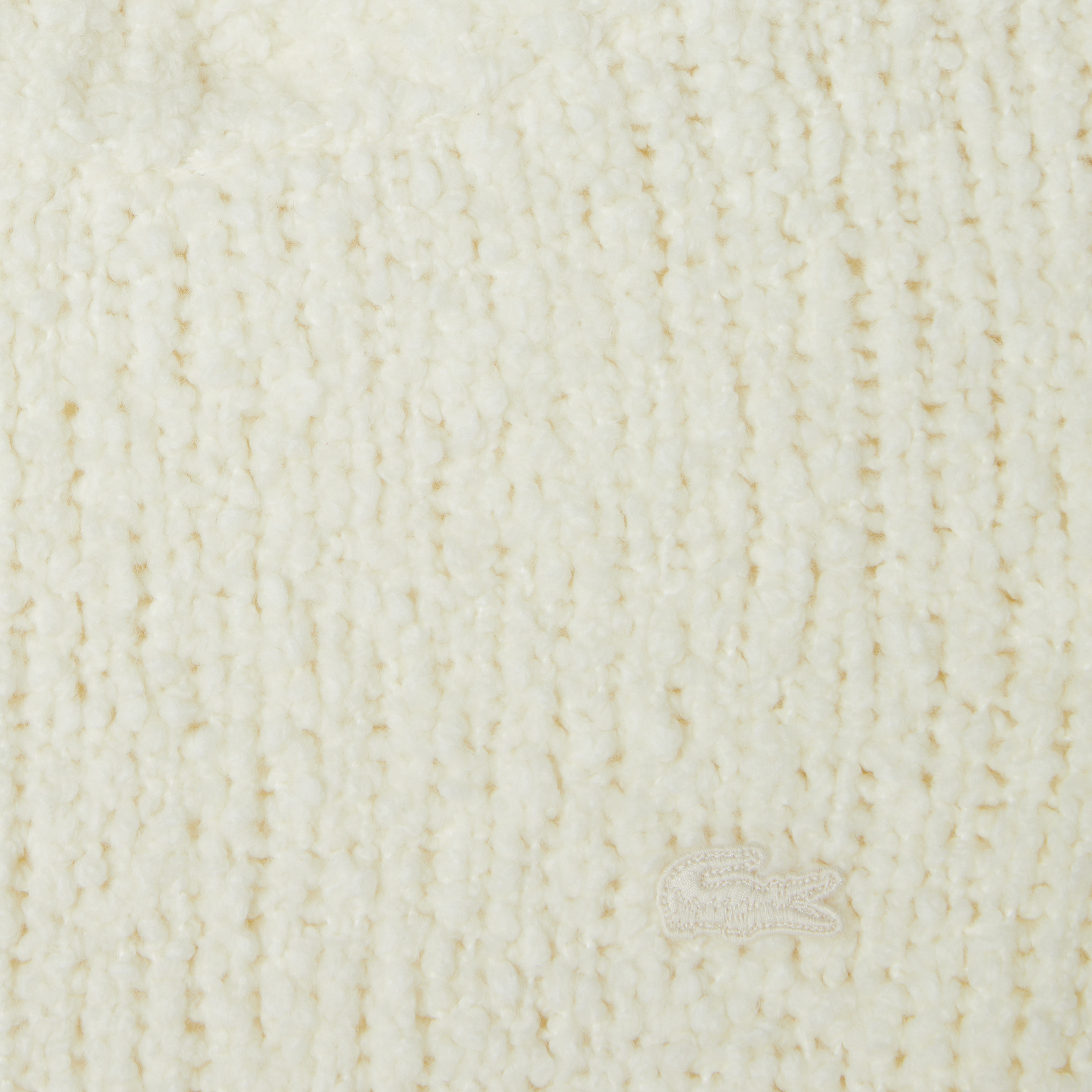 Kadın Classic Fit Bisiklet Yaka Yün Krem Kazak