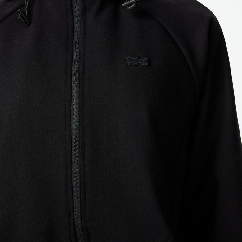 Lacoste Kadın Regular Fit Kapüşonlu Siyah Ceket