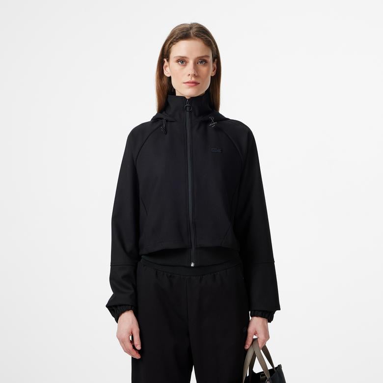 Lacoste Kadın Regular Fit Kapüşonlu Siyah Ceket