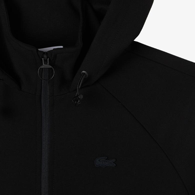 Lacoste Kadın Regular Fit Kapüşonlu Siyah Ceket