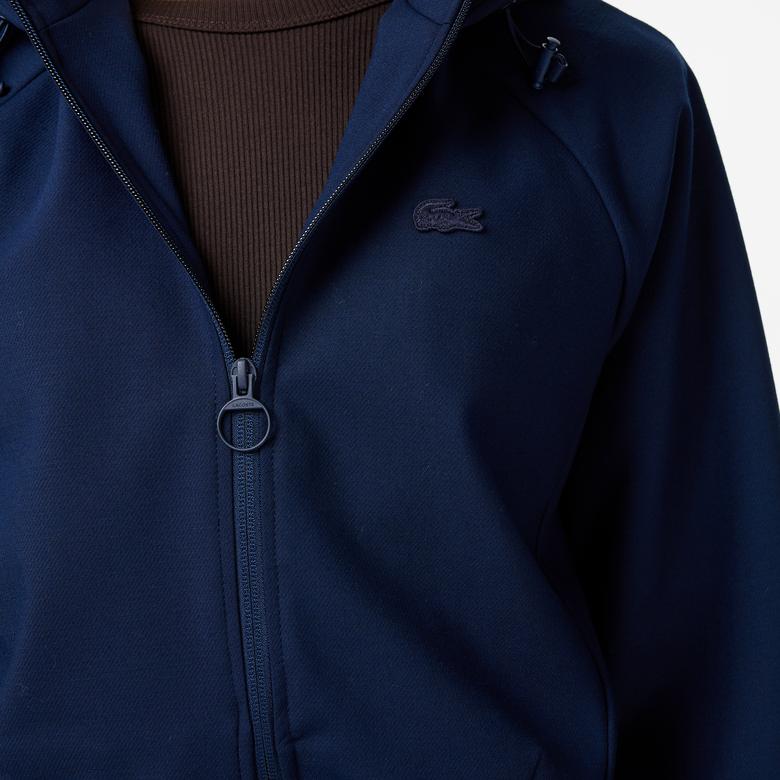 Lacoste Kadın Regular Fit Kapüşonlu Lacivert Ceket
