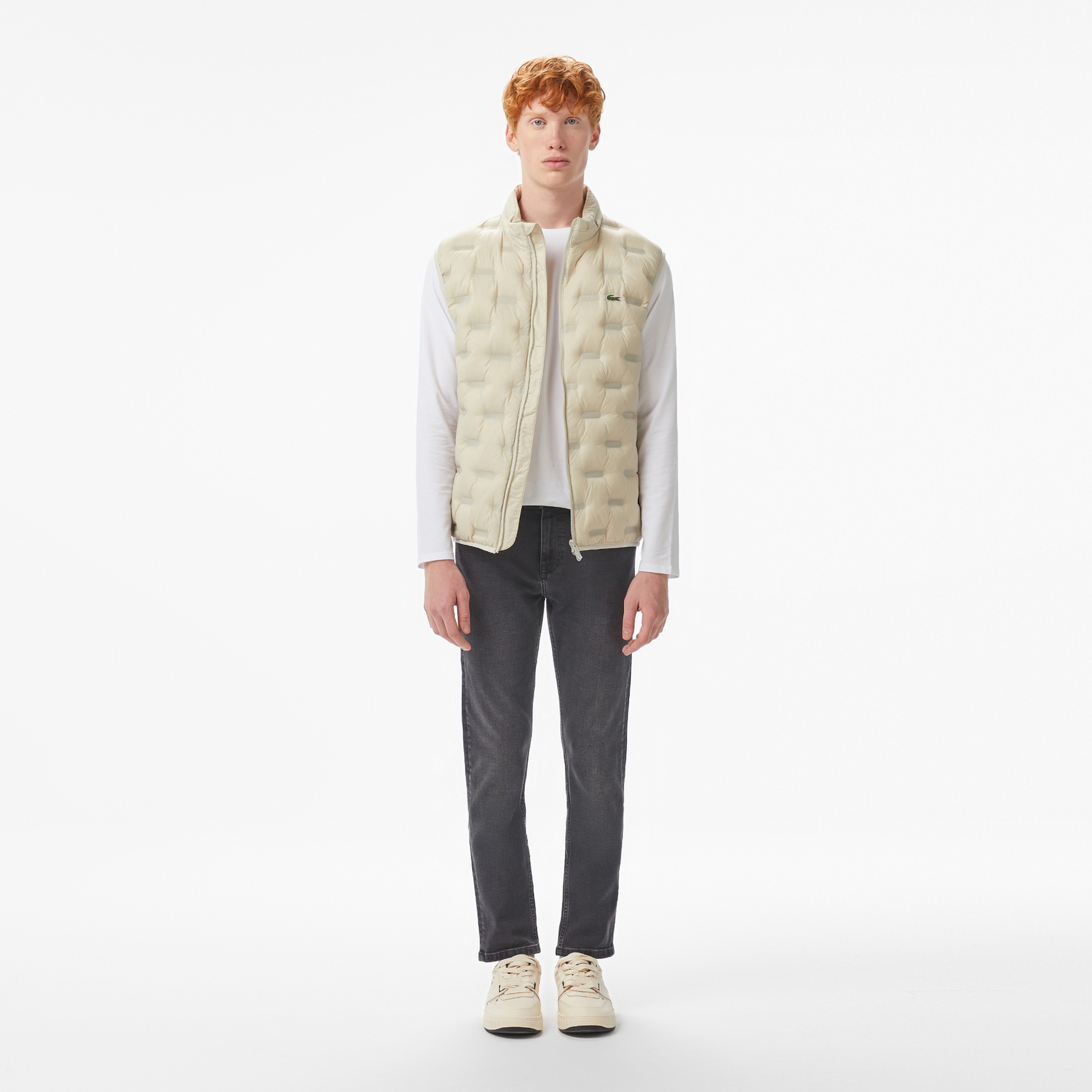 Erkek Dik Yaka Açık Gri Yelek