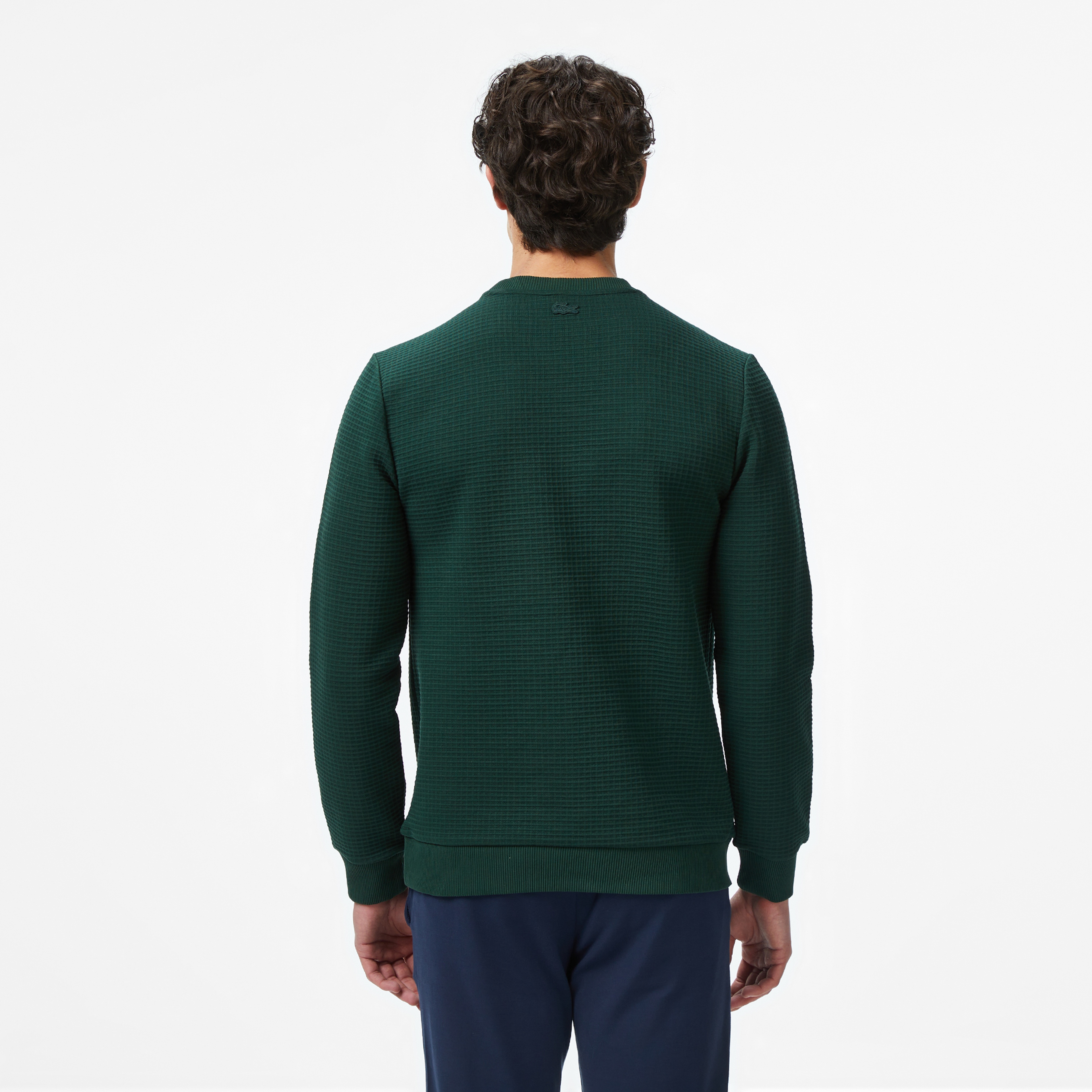 Erkek Uzun Kollu Bisiklet Yaka Yeşil T-Shirt