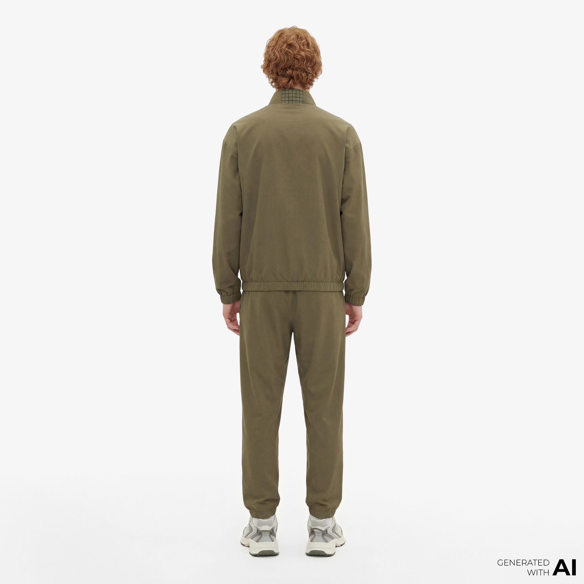 Lacoste Erkek Regular Fit Fermuarlı Baskılı Haki Eşofman Takımı