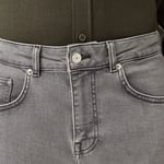 Erkek Regular Fit Gri Jean Pantolon