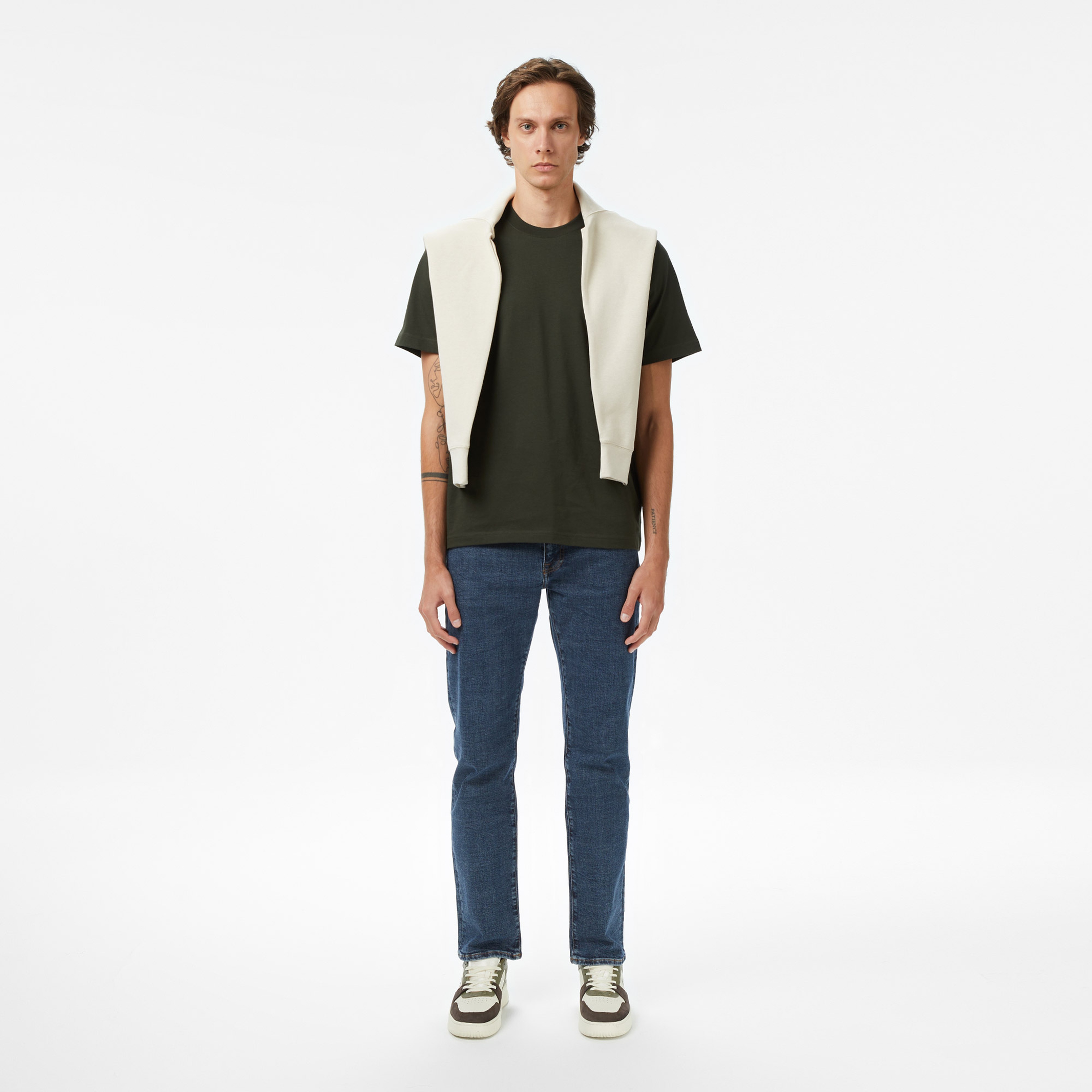 Lacoste Erkek Classic Fit Bisiklet Yaka Haki T-Shirt