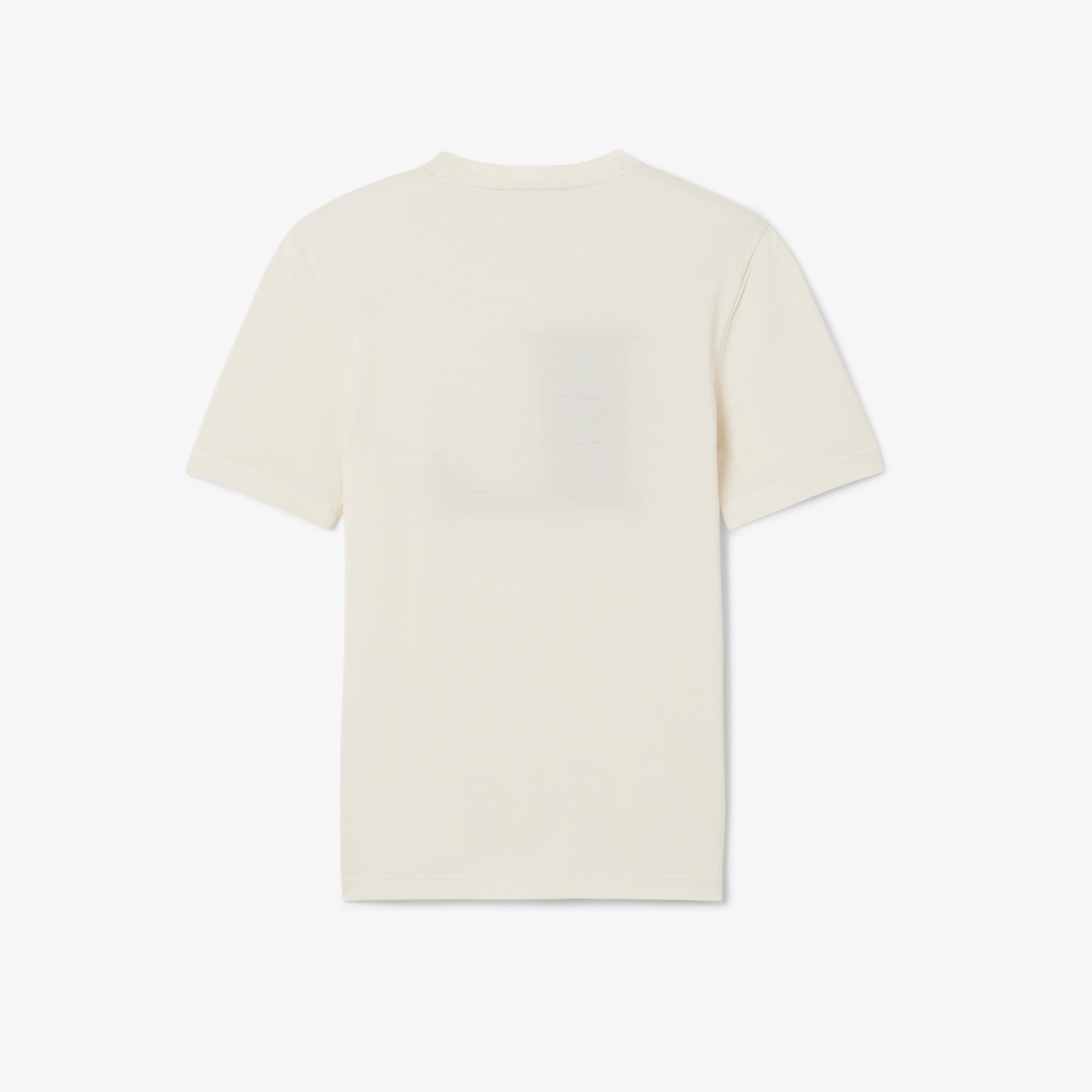 Lacoste Runway Kadın Bisiklet Yaka Baskılı İpek Beyaz T-Shirt