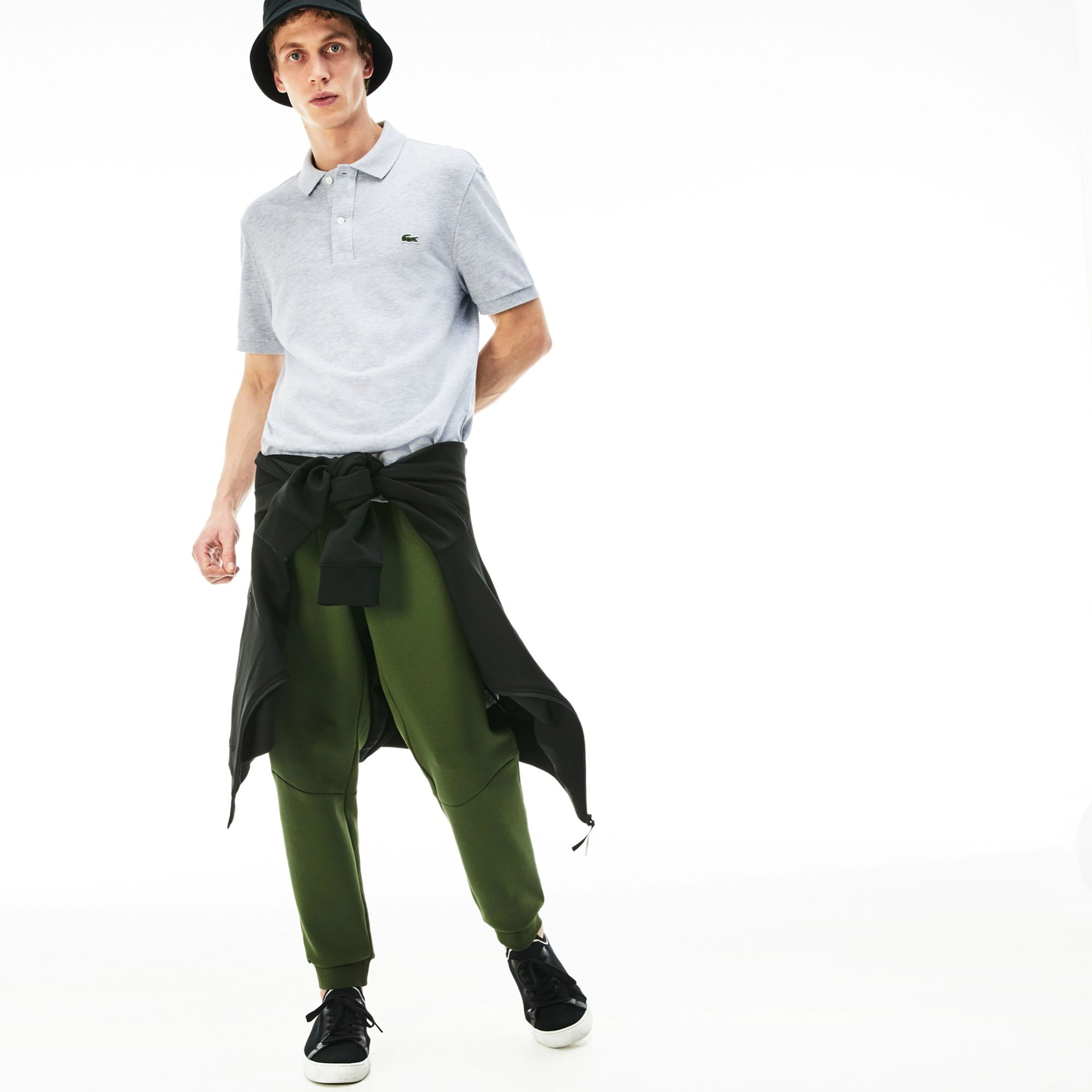 Erkek Slim Fit L.12.12 Gri Polo