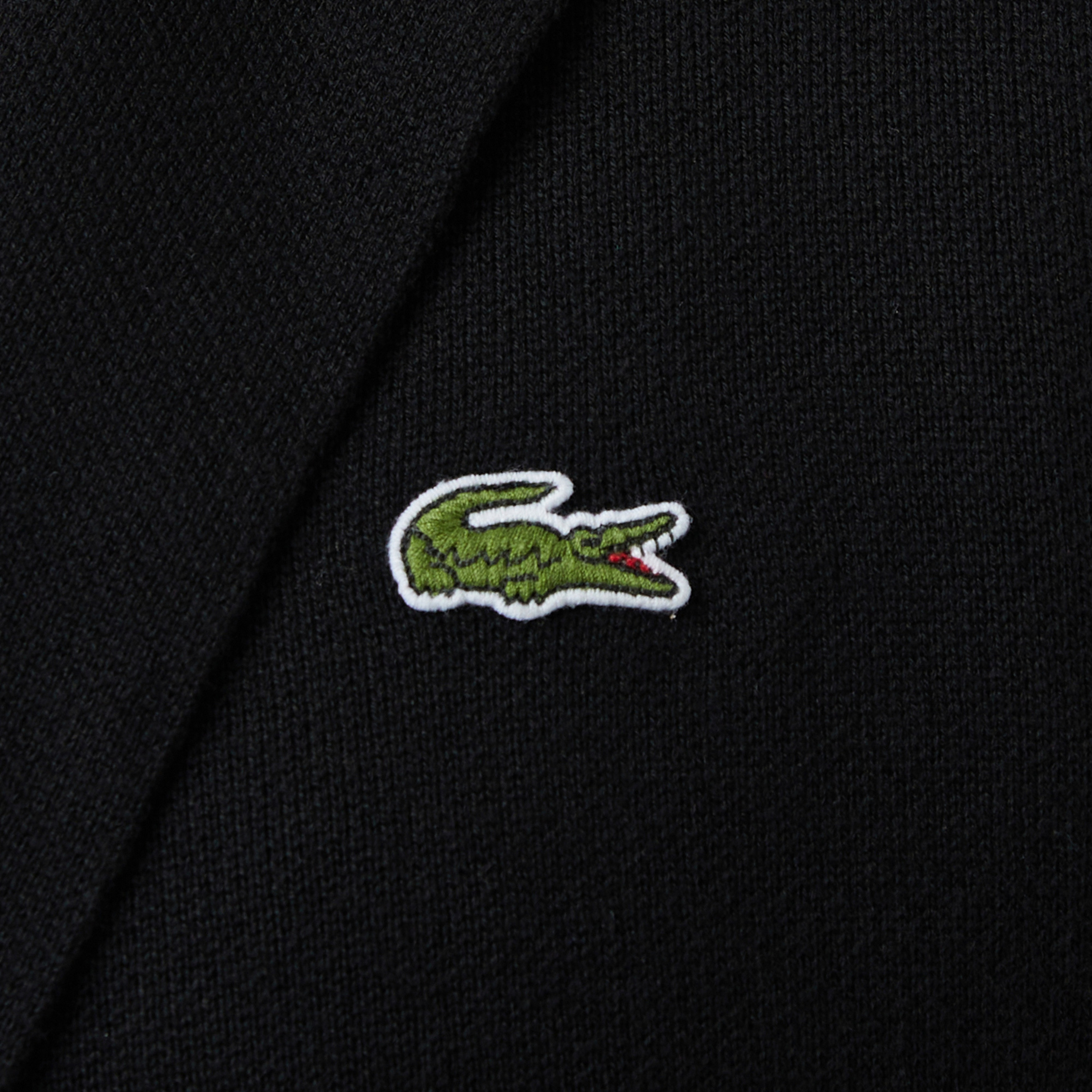 Lacoste Erkek Classic Fit V Yaka Siyah Kazak