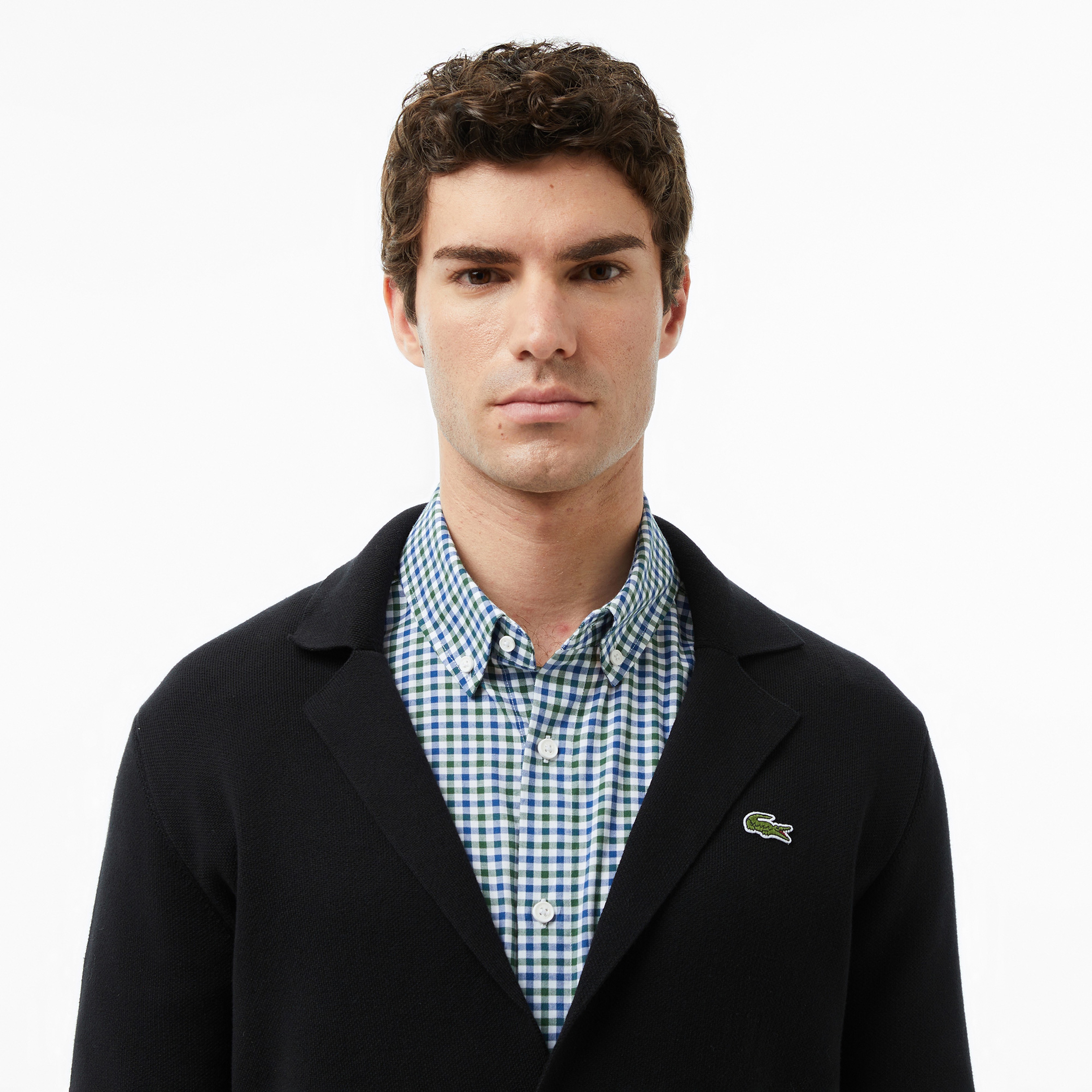 Lacoste Erkek Classic Fit V Yaka Siyah Kazak