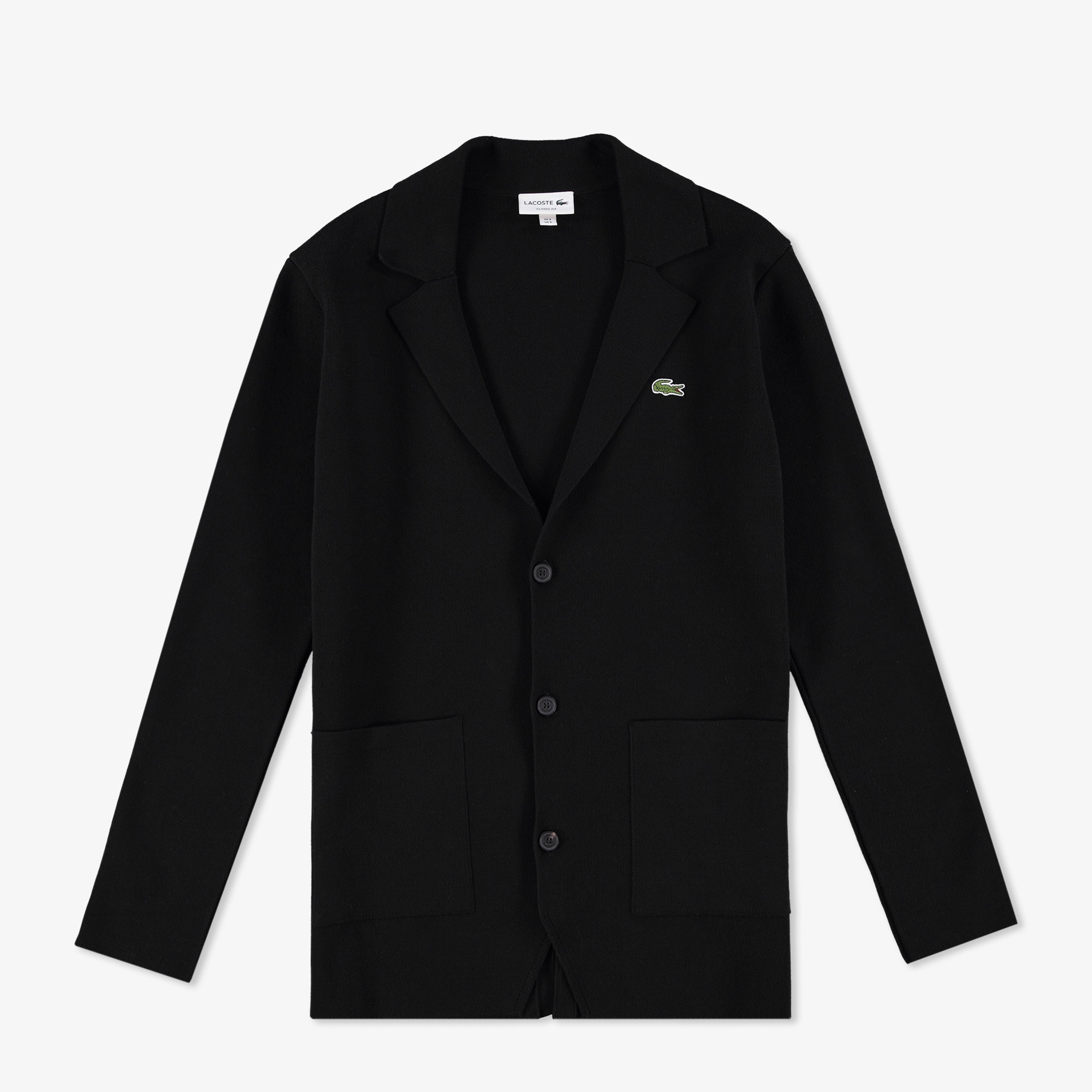 Lacoste Erkek Classic Fit V Yaka Siyah Kazak