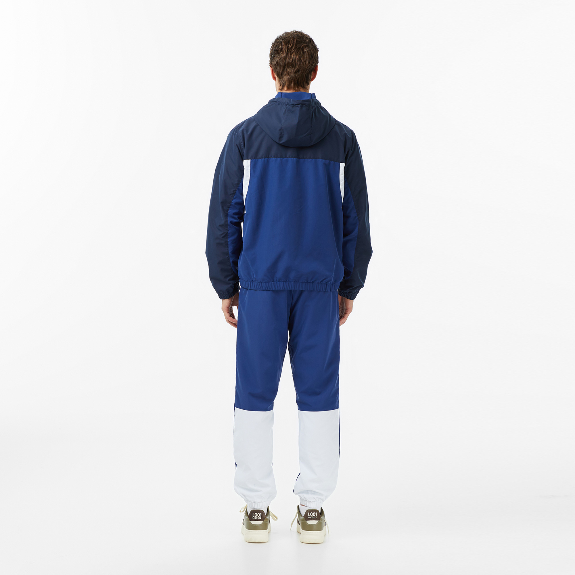 Lacoste Erkek Regular Fit Fermuarlı Renk Bloklu Lacivert Eşofman Takımı