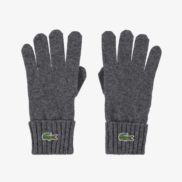 Unisex Renk Bloklu Koyu Gri Eldiven