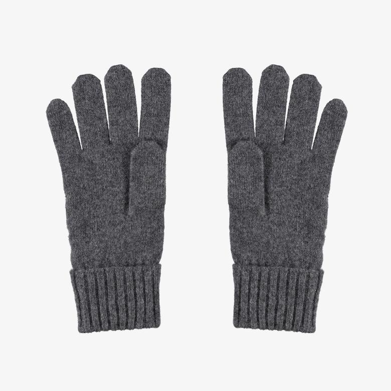 Unisex Renk Bloklu Koyu Gri Eldiven
