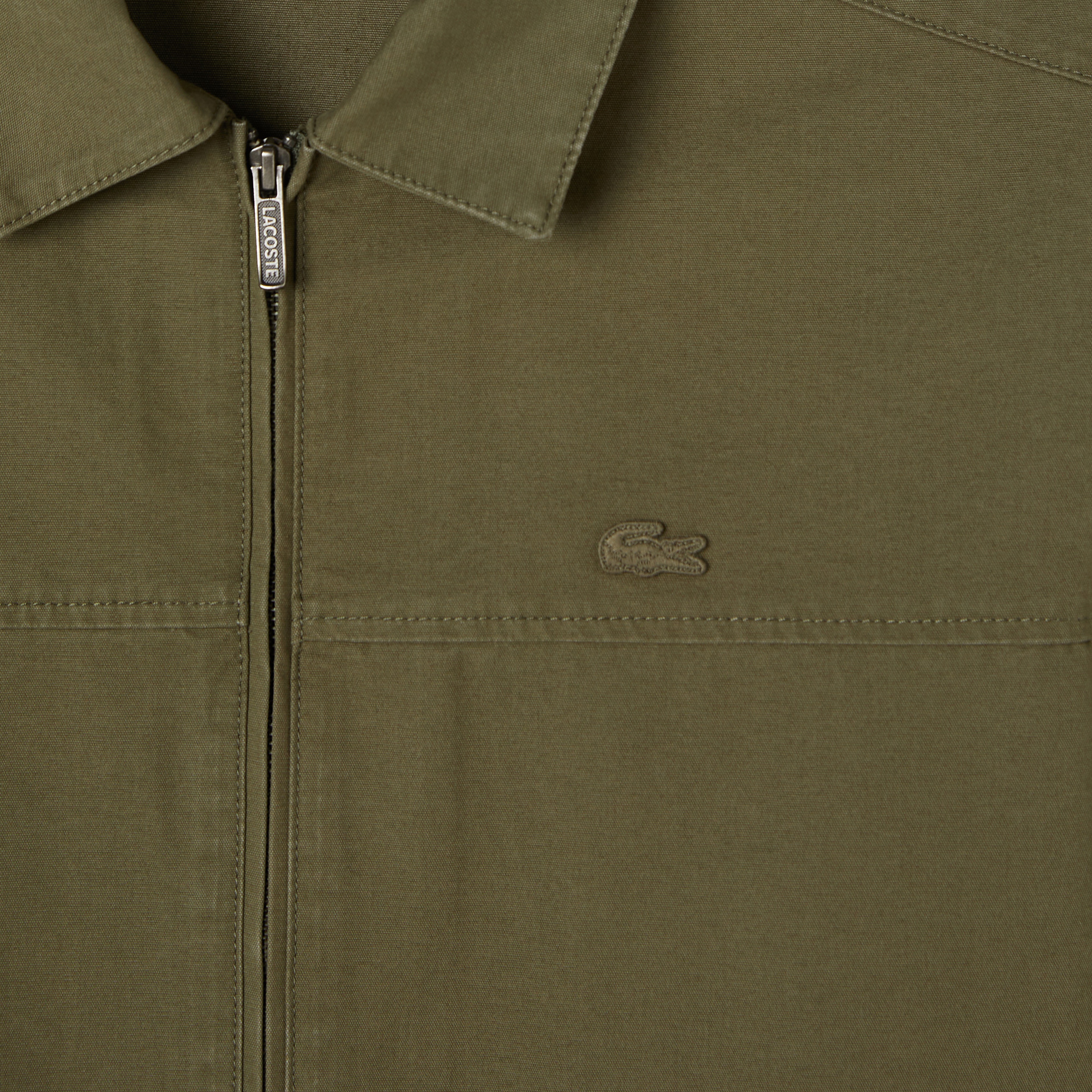 Lacoste Erkek Relaxed Fit Fermuarlı Haki Ceket