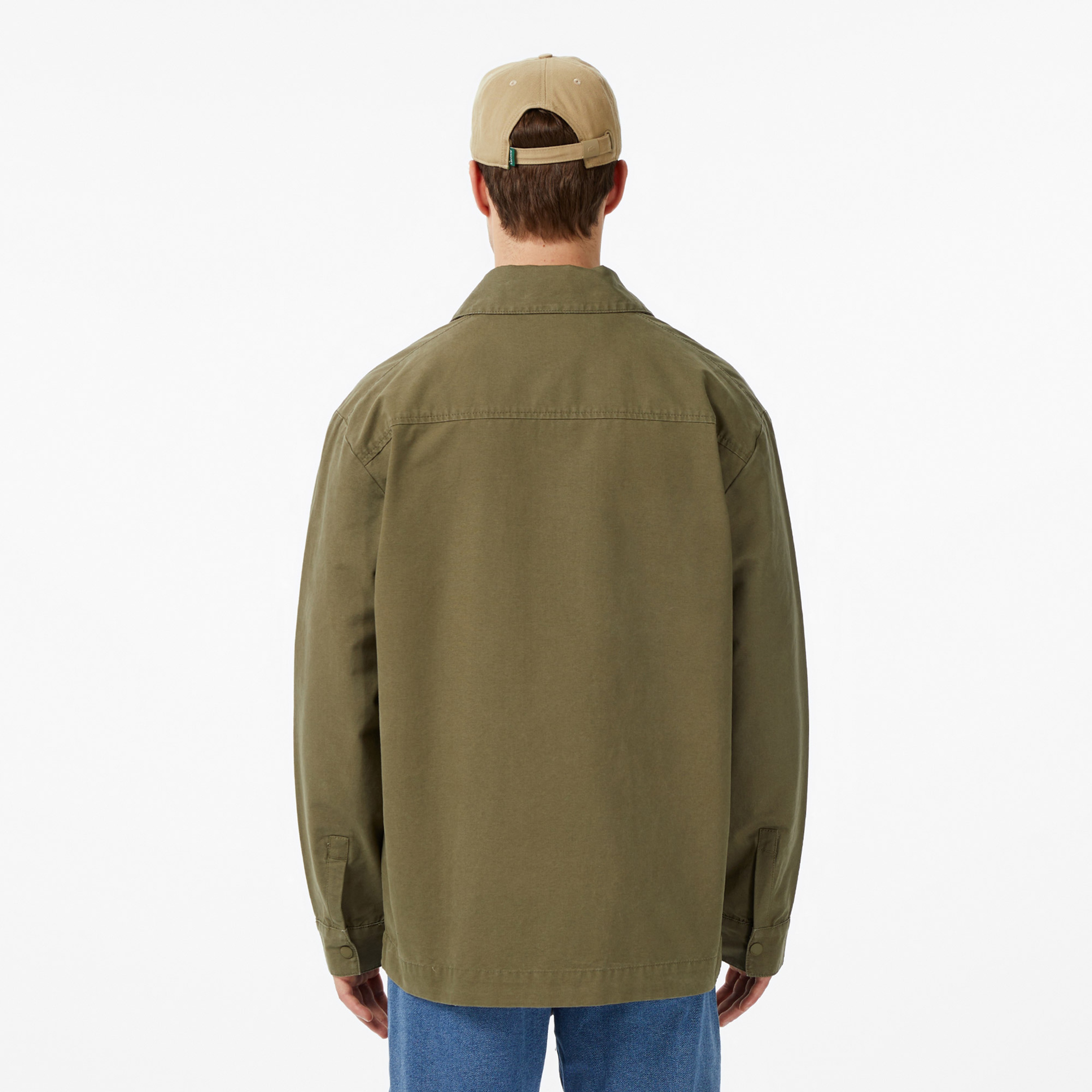 Lacoste Erkek Relaxed Fit Fermuarlı Haki Ceket