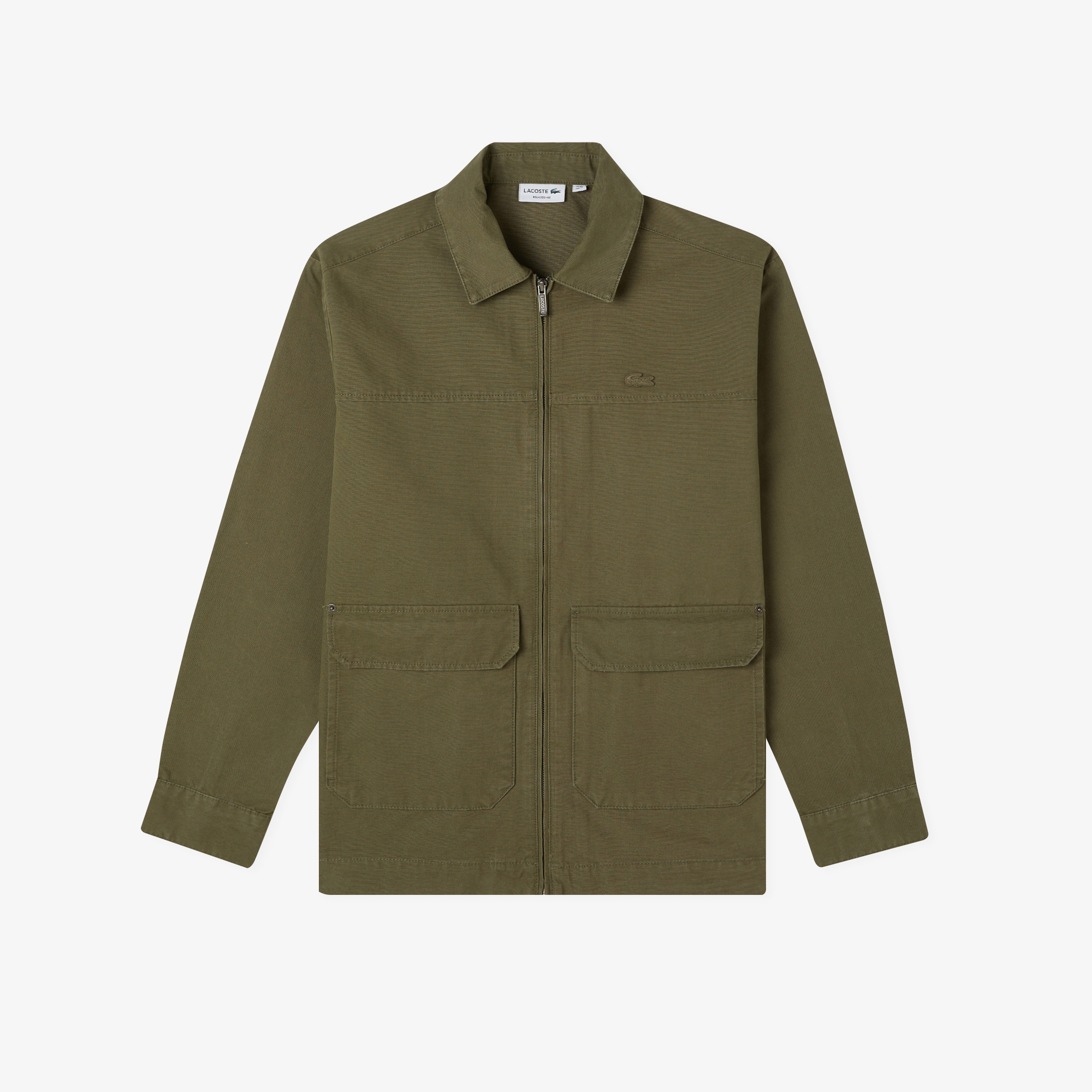 Lacoste Erkek Relaxed Fit Fermuarlı Haki Ceket