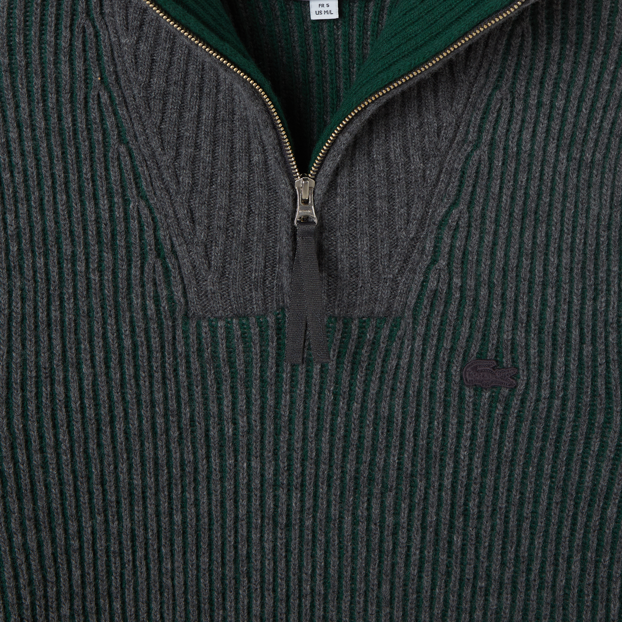 Erkek Classic Fit Polo Yaka Gri Kazak