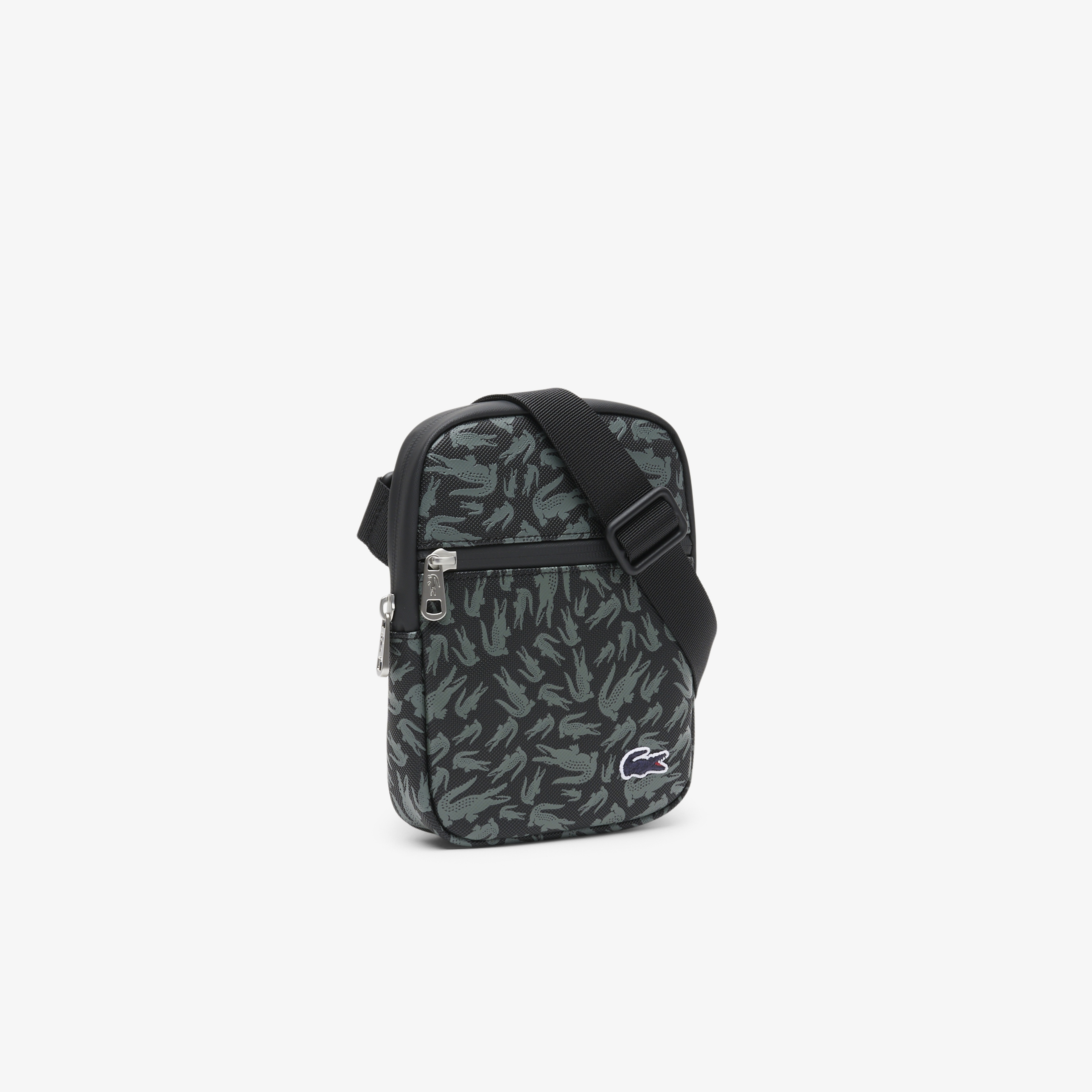 Lacoste LCST Erkek Desenli Siyah Postacı Çantası