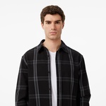 Lacoste Erkek Regular Fit Kareli Siyah Gömlek