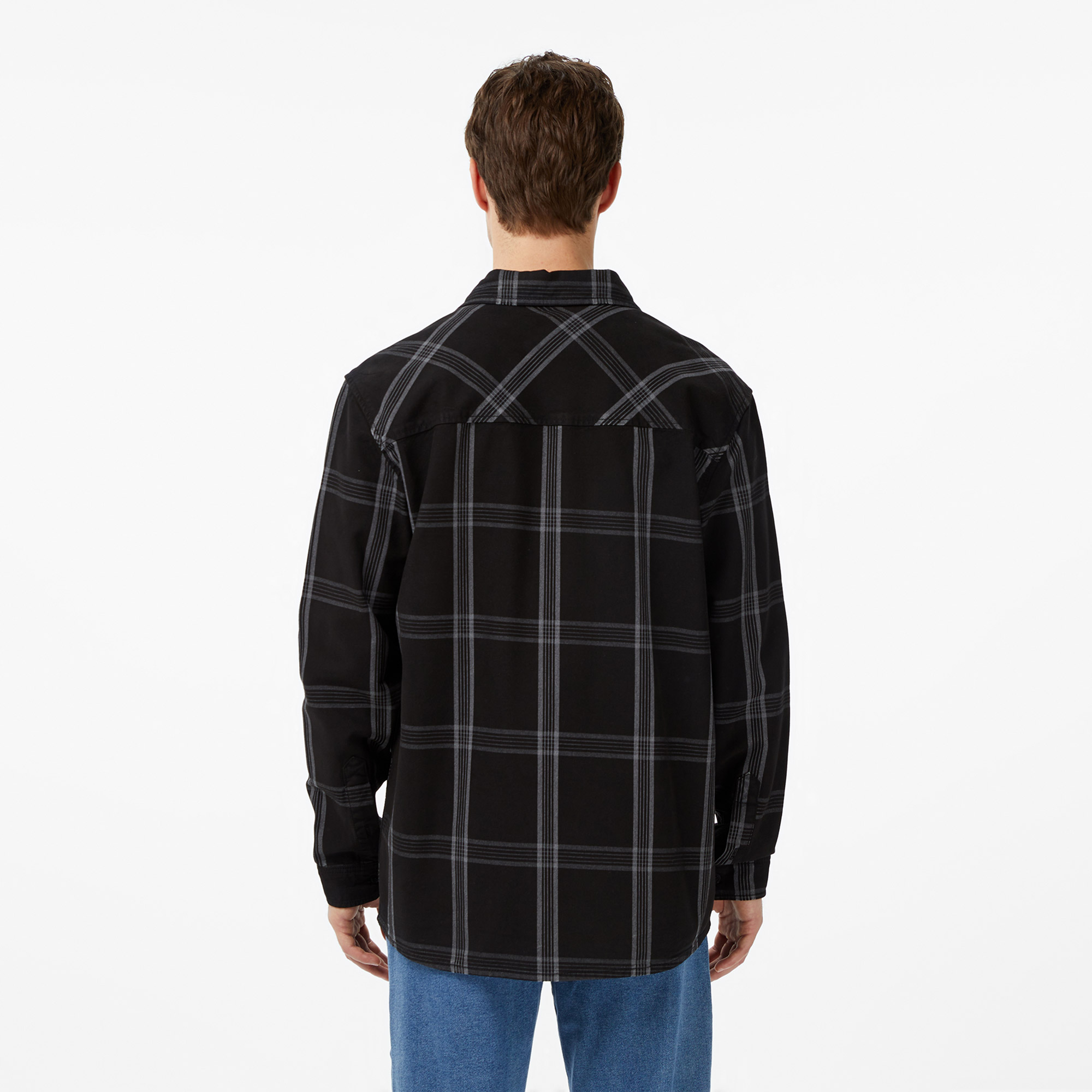 Lacoste Erkek Regular Fit Kareli Siyah Gömlek