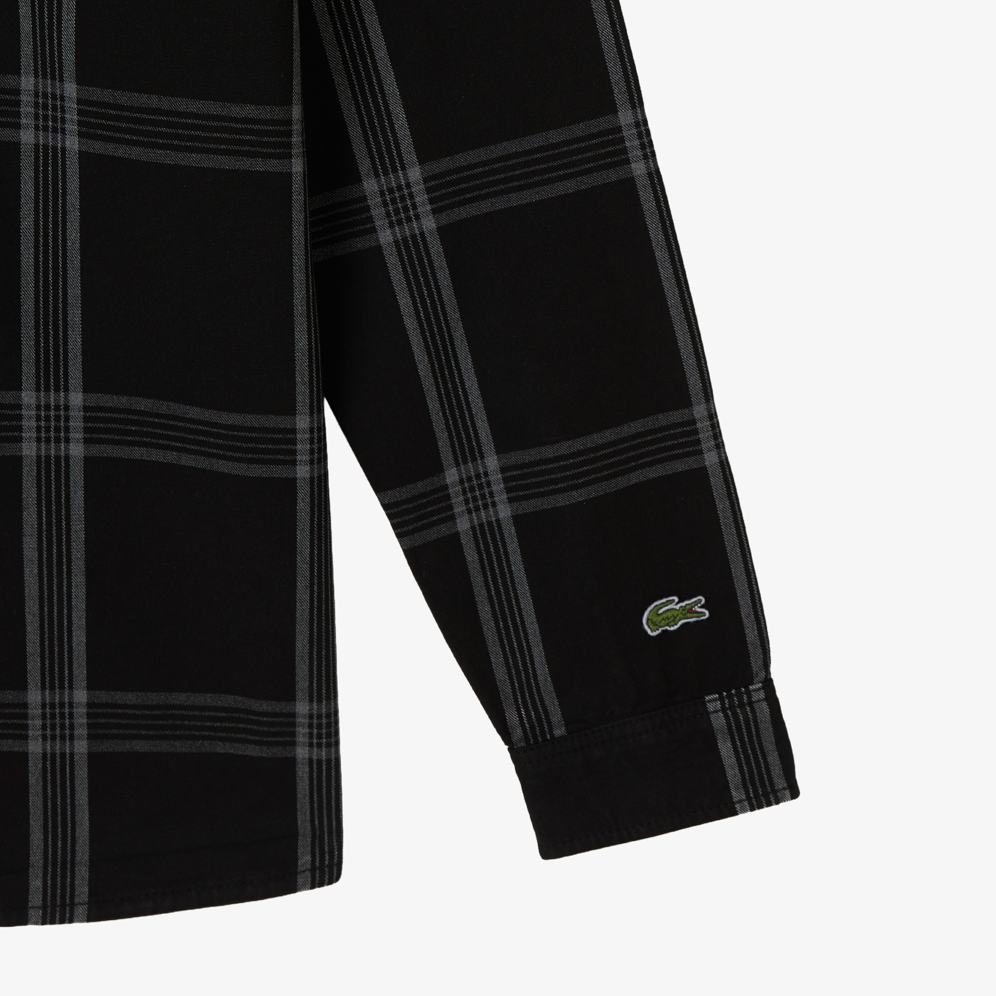 Lacoste Erkek Regular Fit Kareli Siyah Gömlek