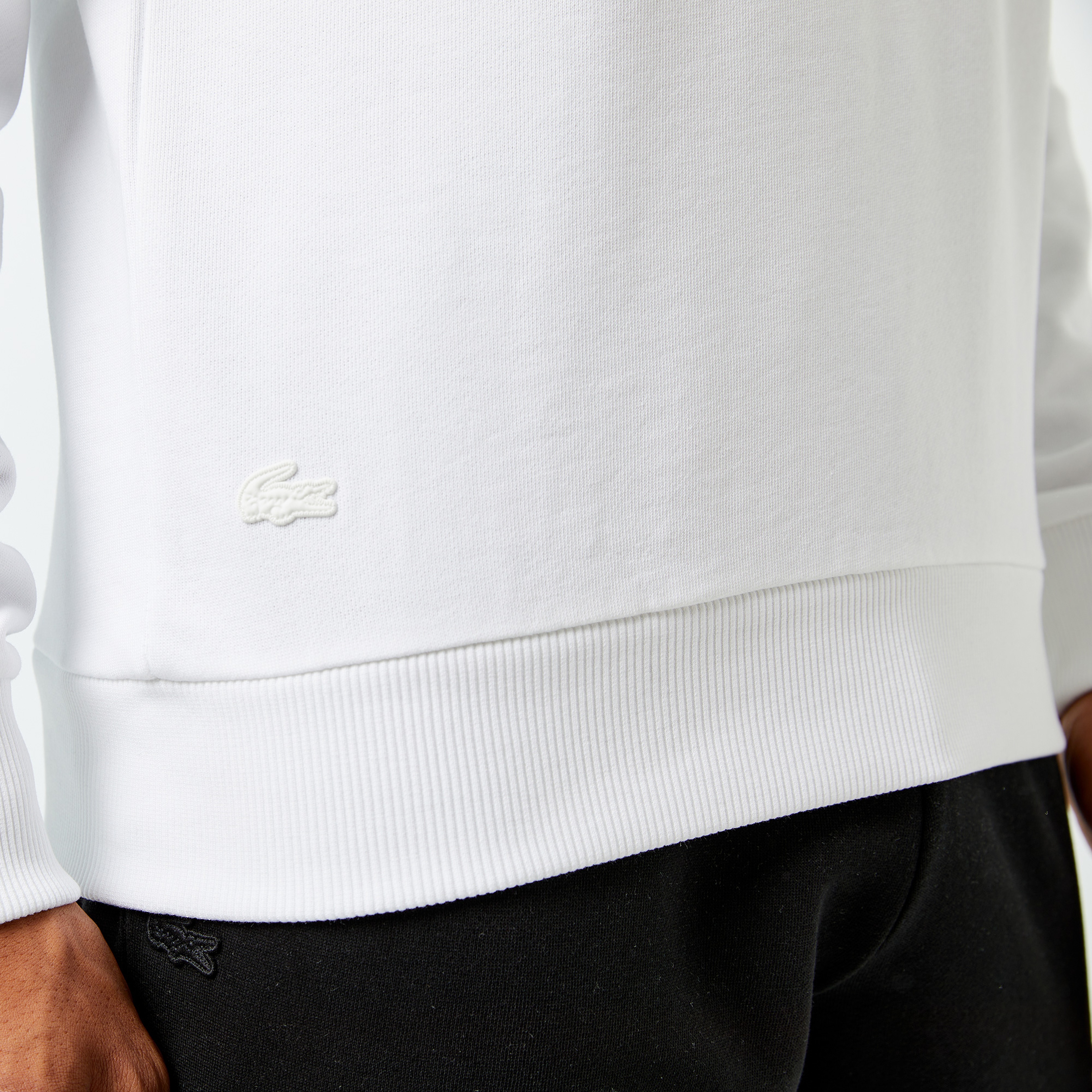 Erkek Regular Fit Bisiklet Yaka Baskılı Beyaz Sweatshirt