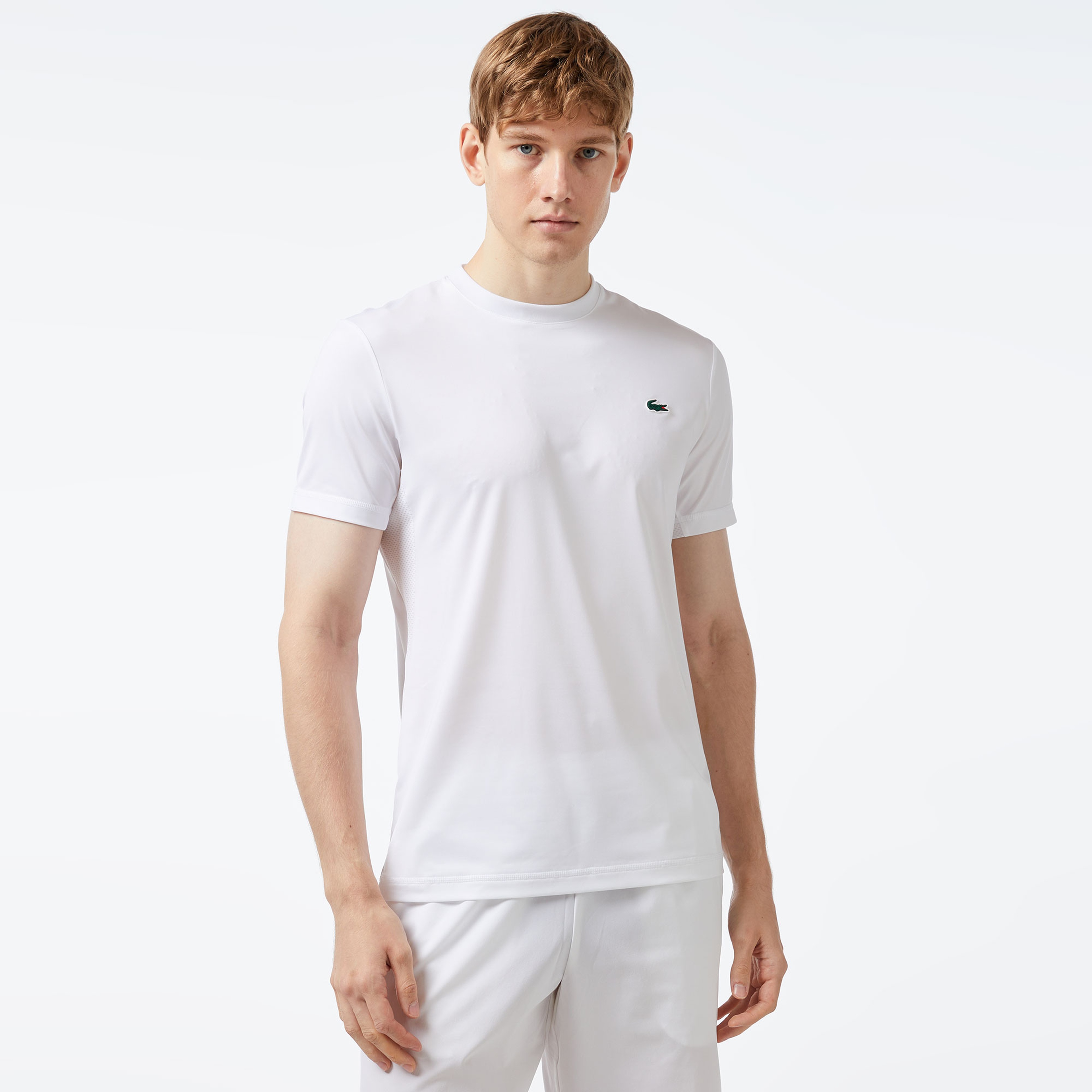 SPORT Erkek Slim Fit Bisiklet Yaka Beyaz T-Shirt