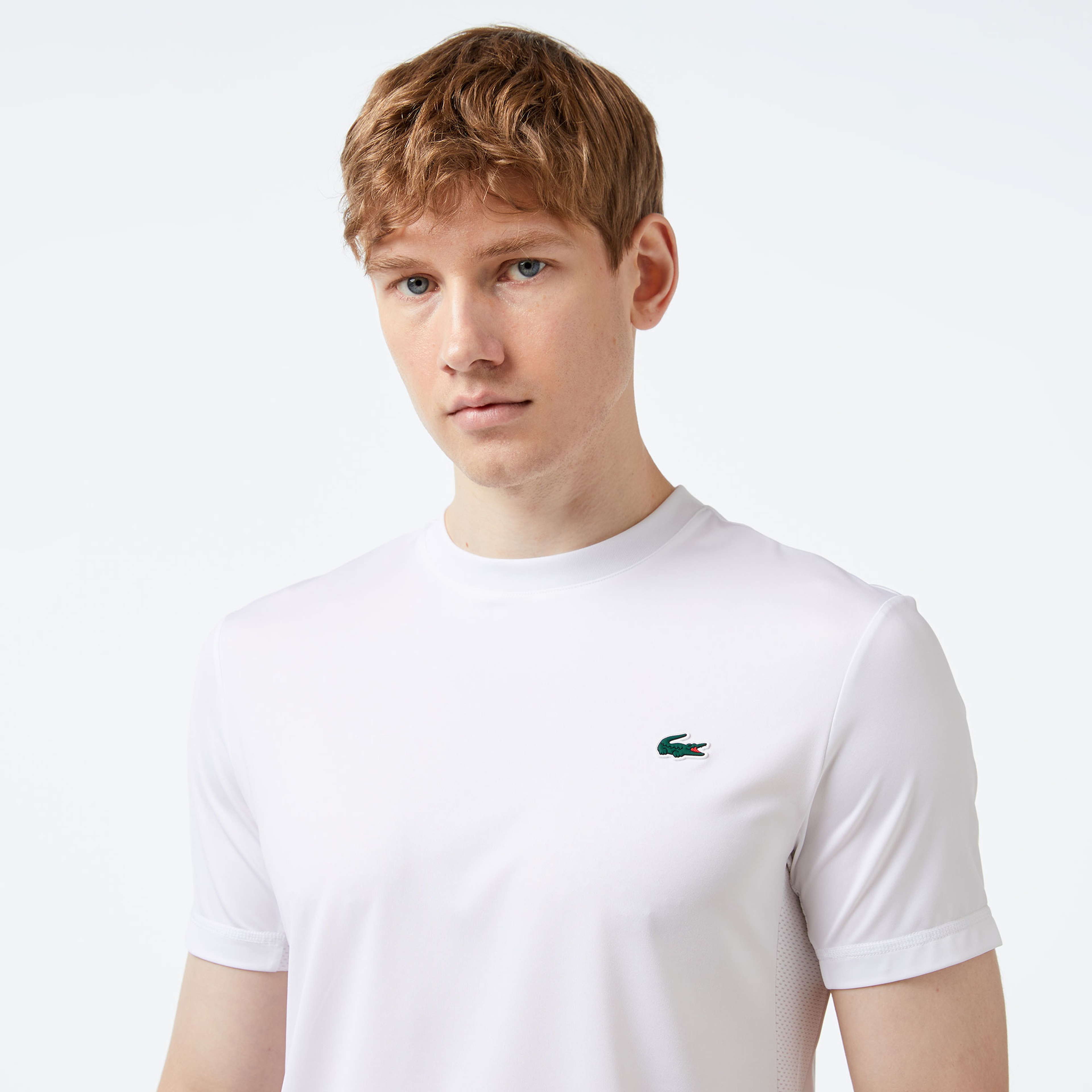 SPORT Erkek Slim Fit Bisiklet Yaka Beyaz T-Shirt