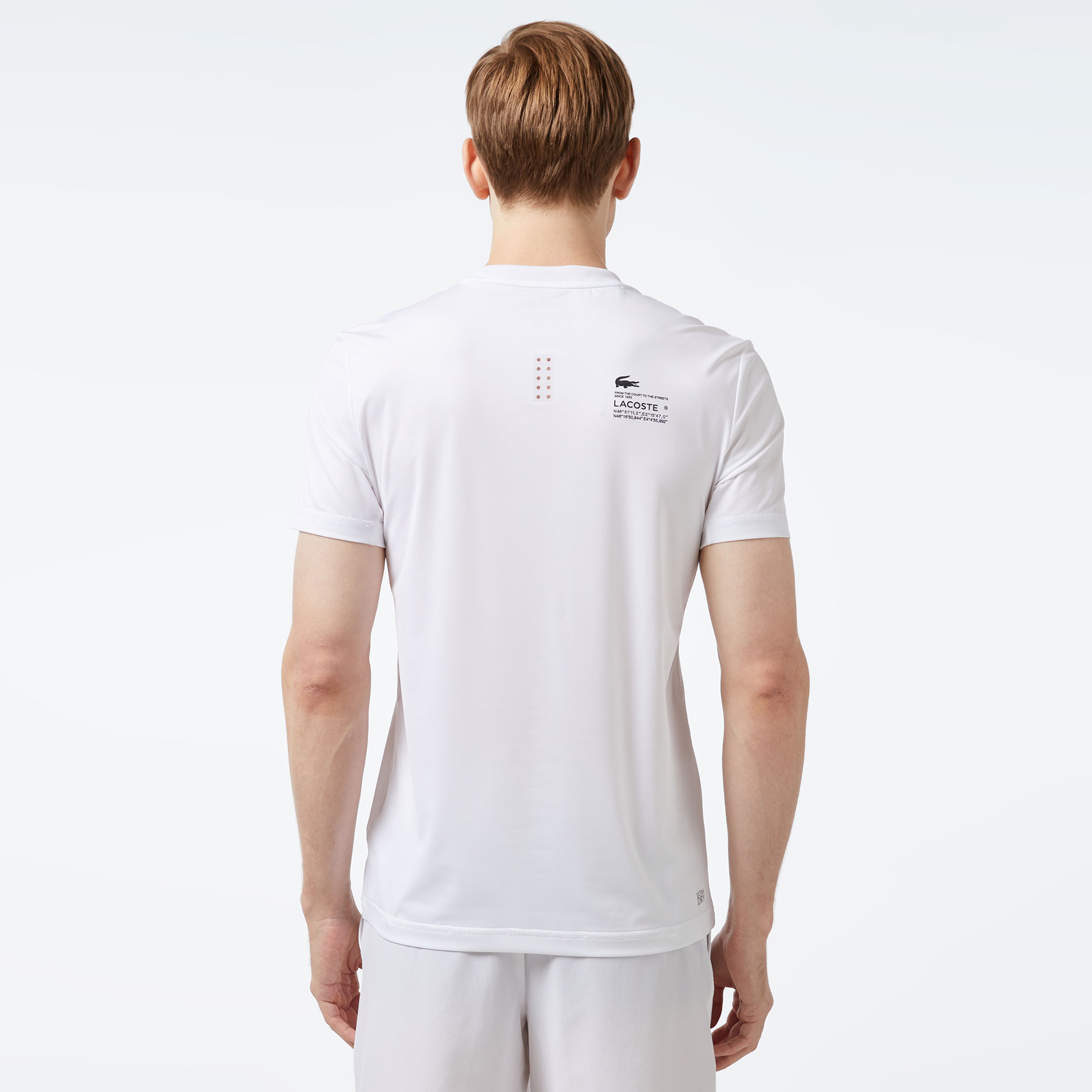 SPORT Erkek Slim Fit Bisiklet Yaka Beyaz T-Shirt