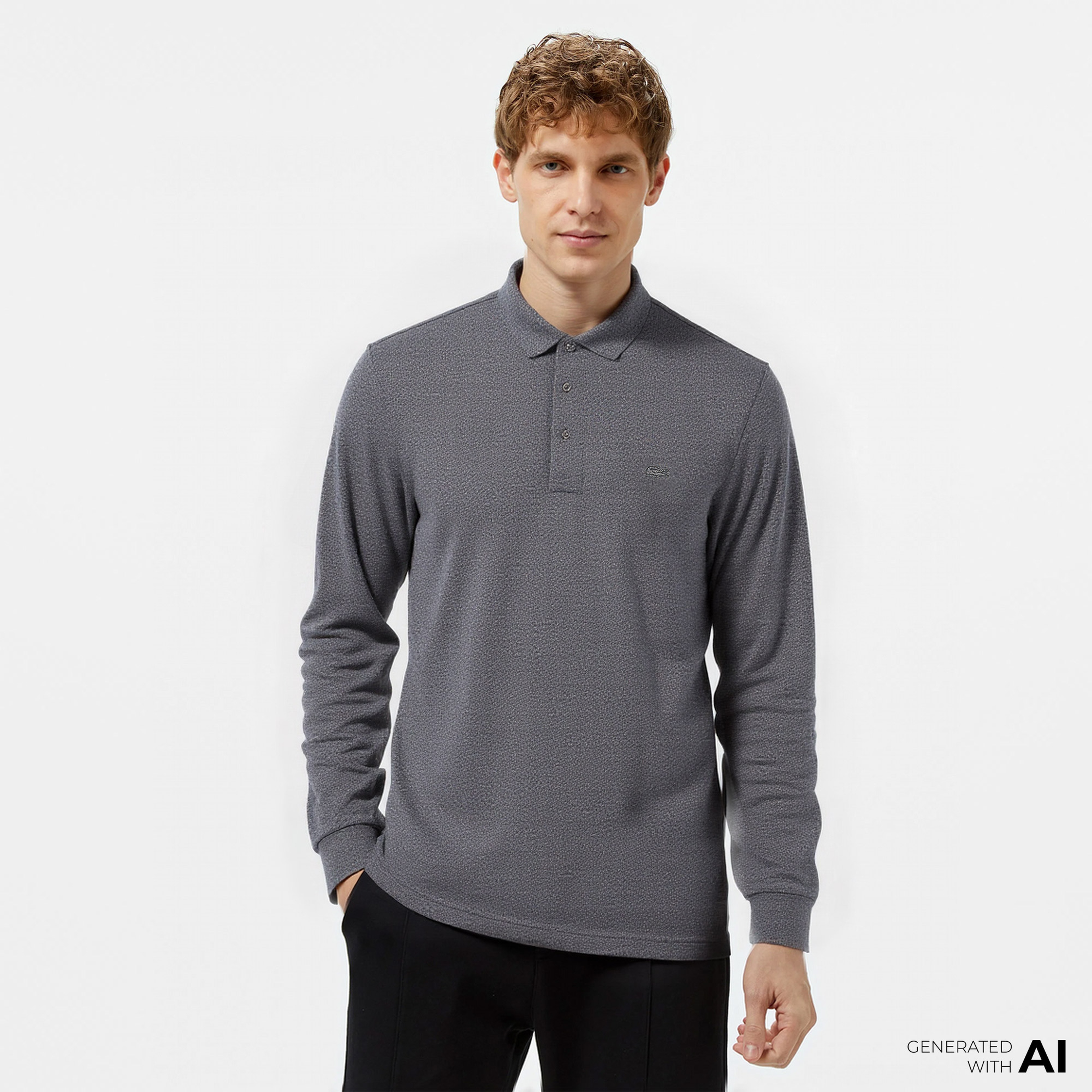 Lacoste Erkek Regular Fit Uzun Kollu Gri Paris Polo