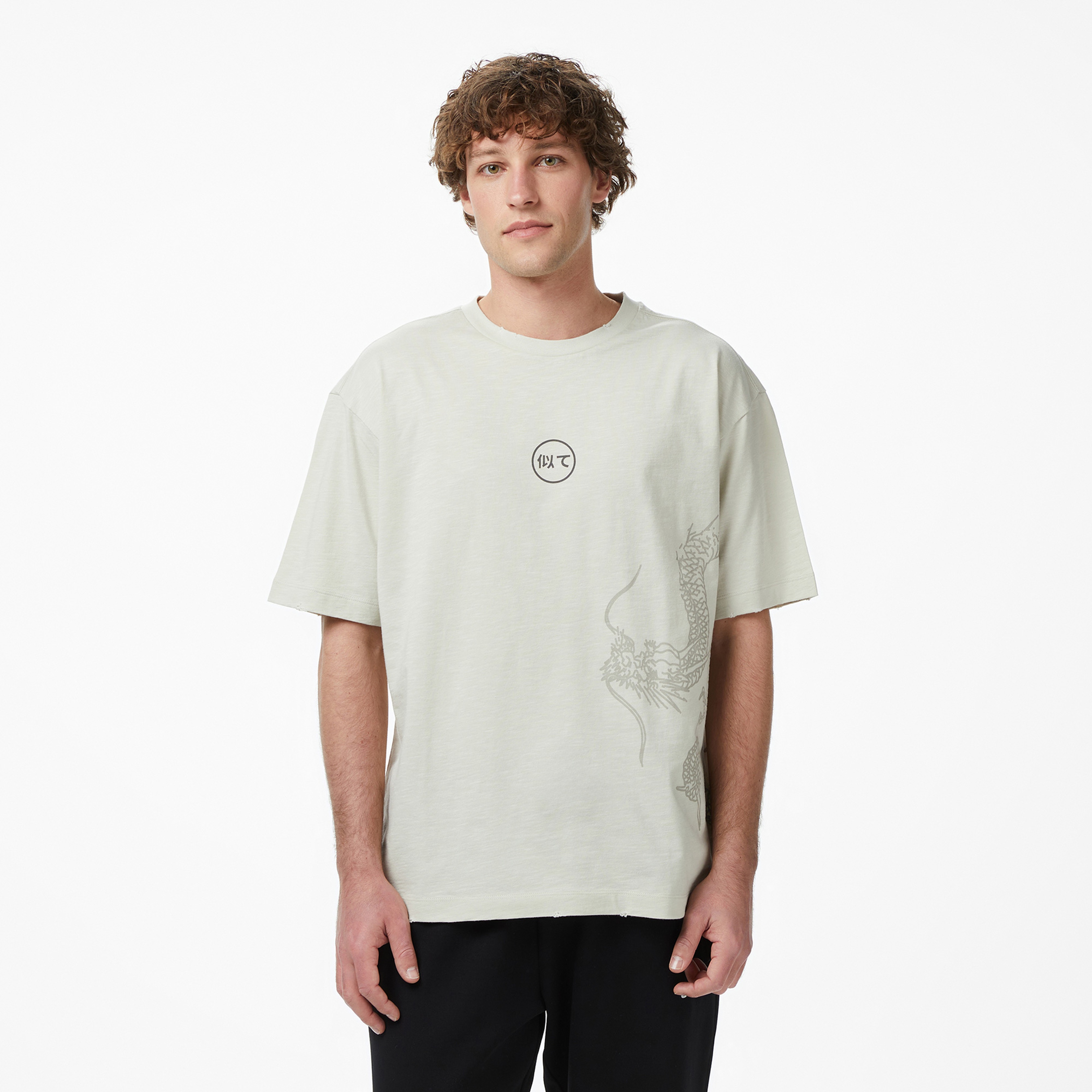 UNITED4 Regular Fit Erkek Krem T-Shirt