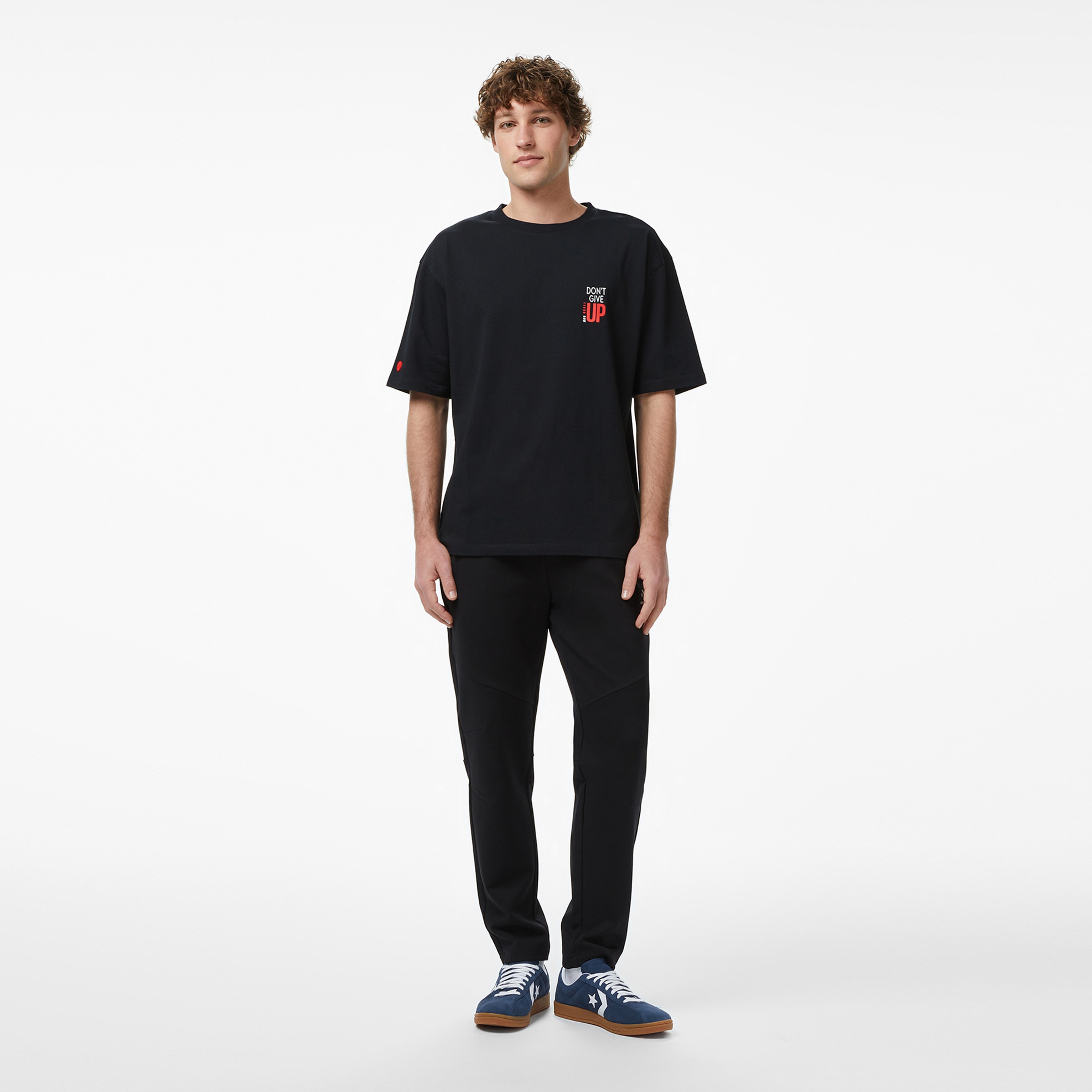 UNITED4 Regular Fit Erkek Siyah T-Shirt
