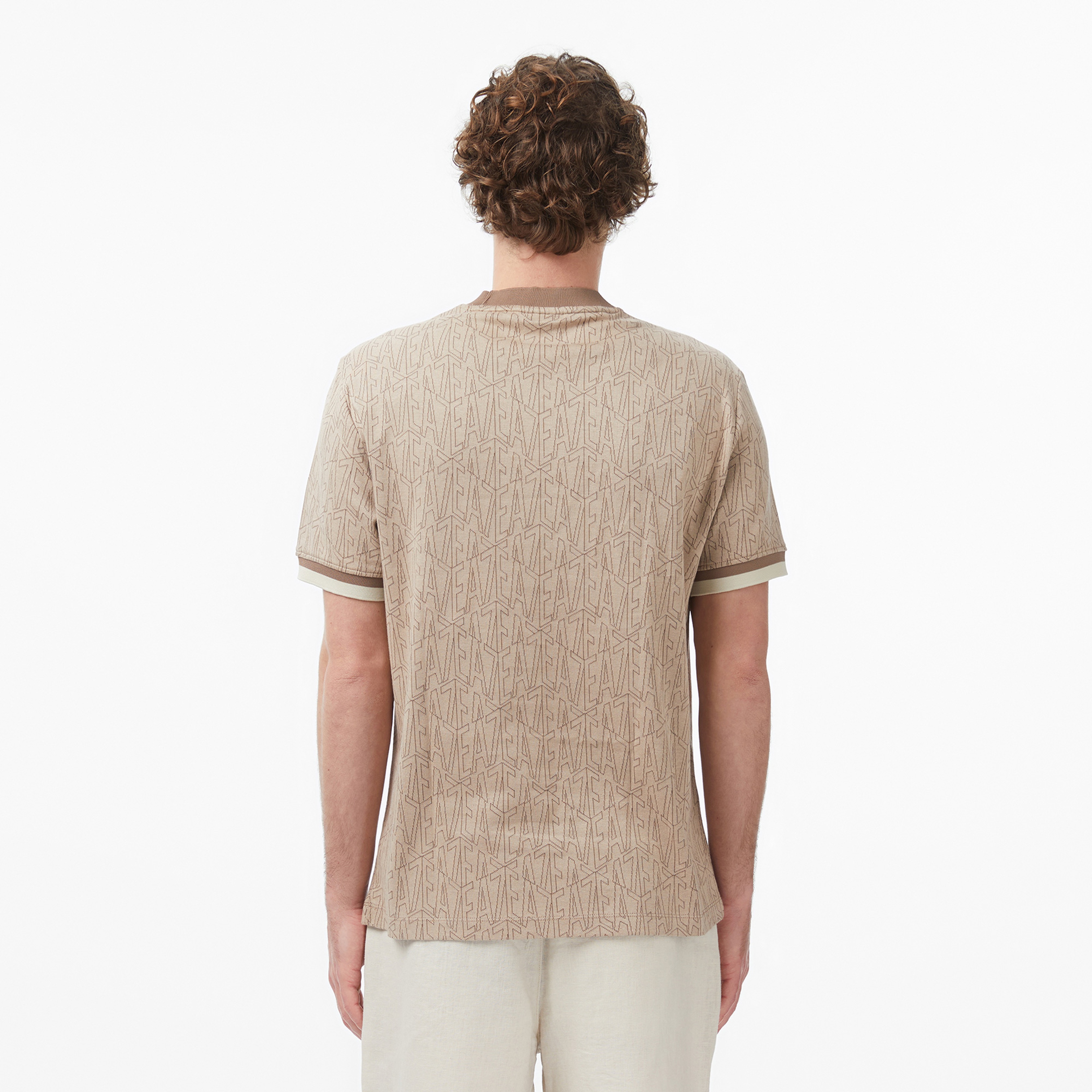 EA7 Erkek Gri Bisiklet Yaka T-Shirt