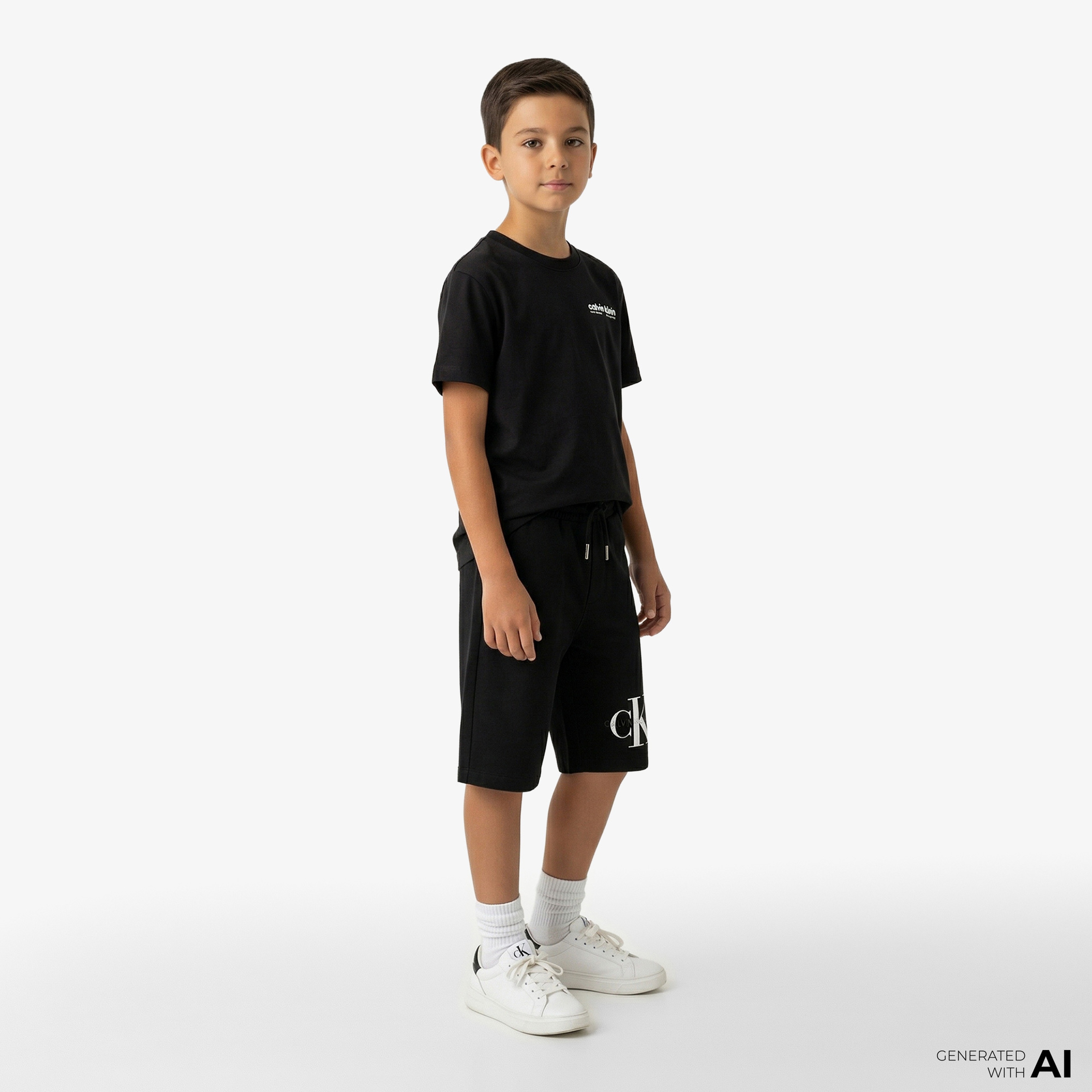 Calvin Klein Backprint Relaxed Çocuk Siyah T-Shirt