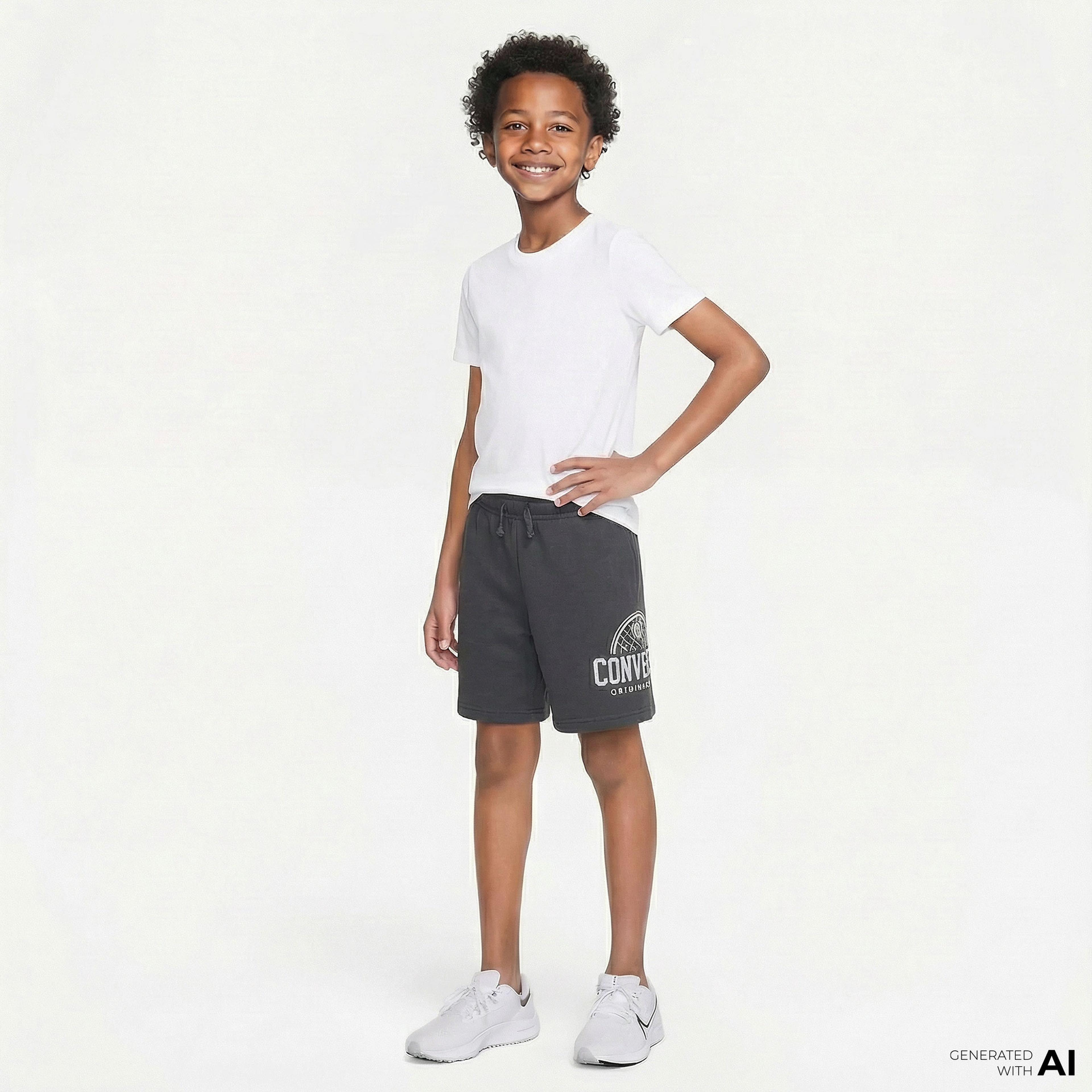 Converse Graphic Knit Çocuk Siyah Şort