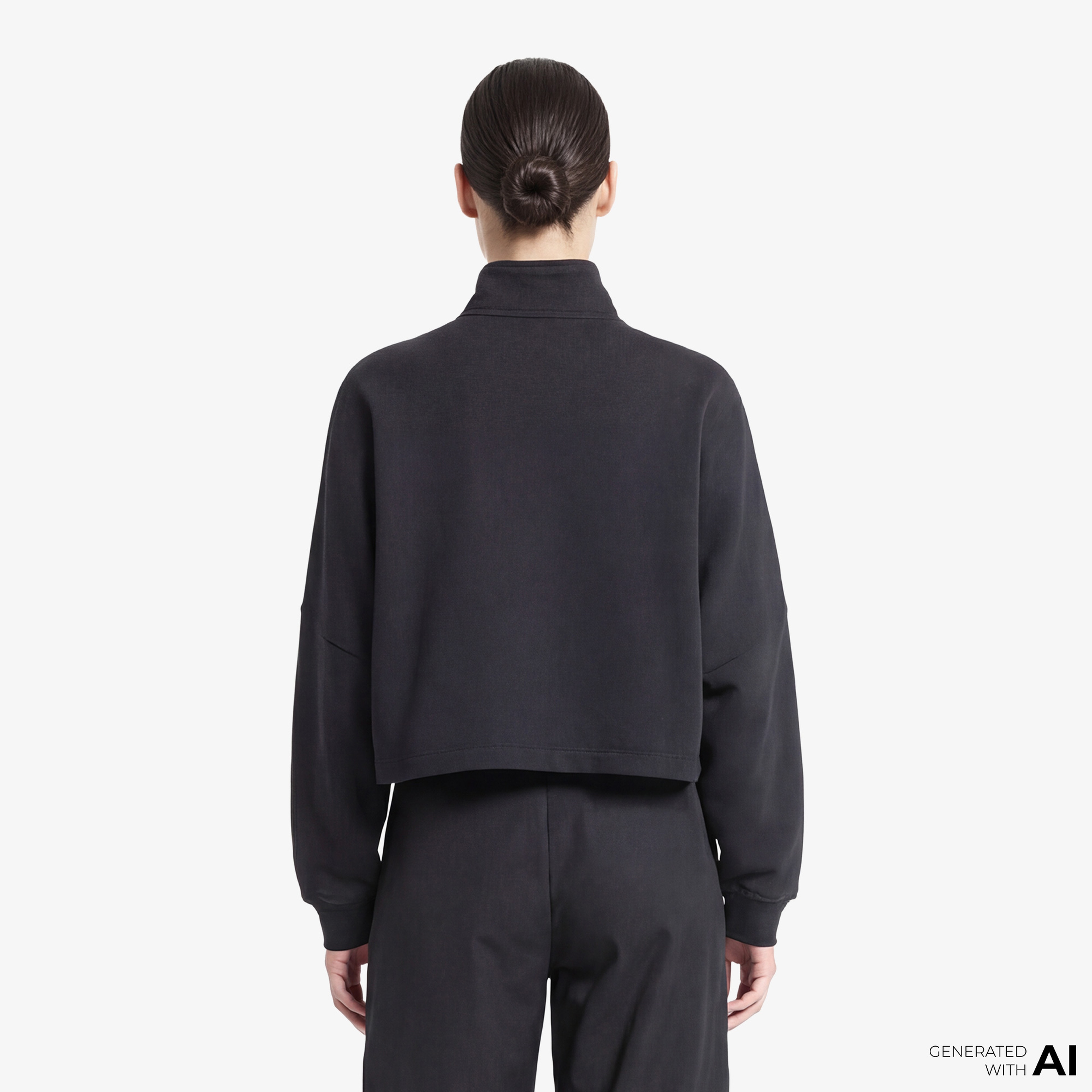 adidas Essentials Fleece 1/2 Zip Kadın Siyah Sweatshirt