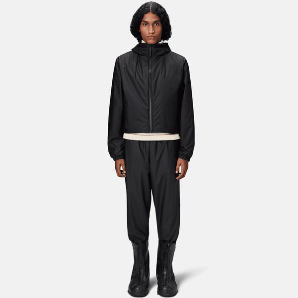 Rains Lohja Short Insulated Jacket W3T1 Unisex Siyah Yağmurluk