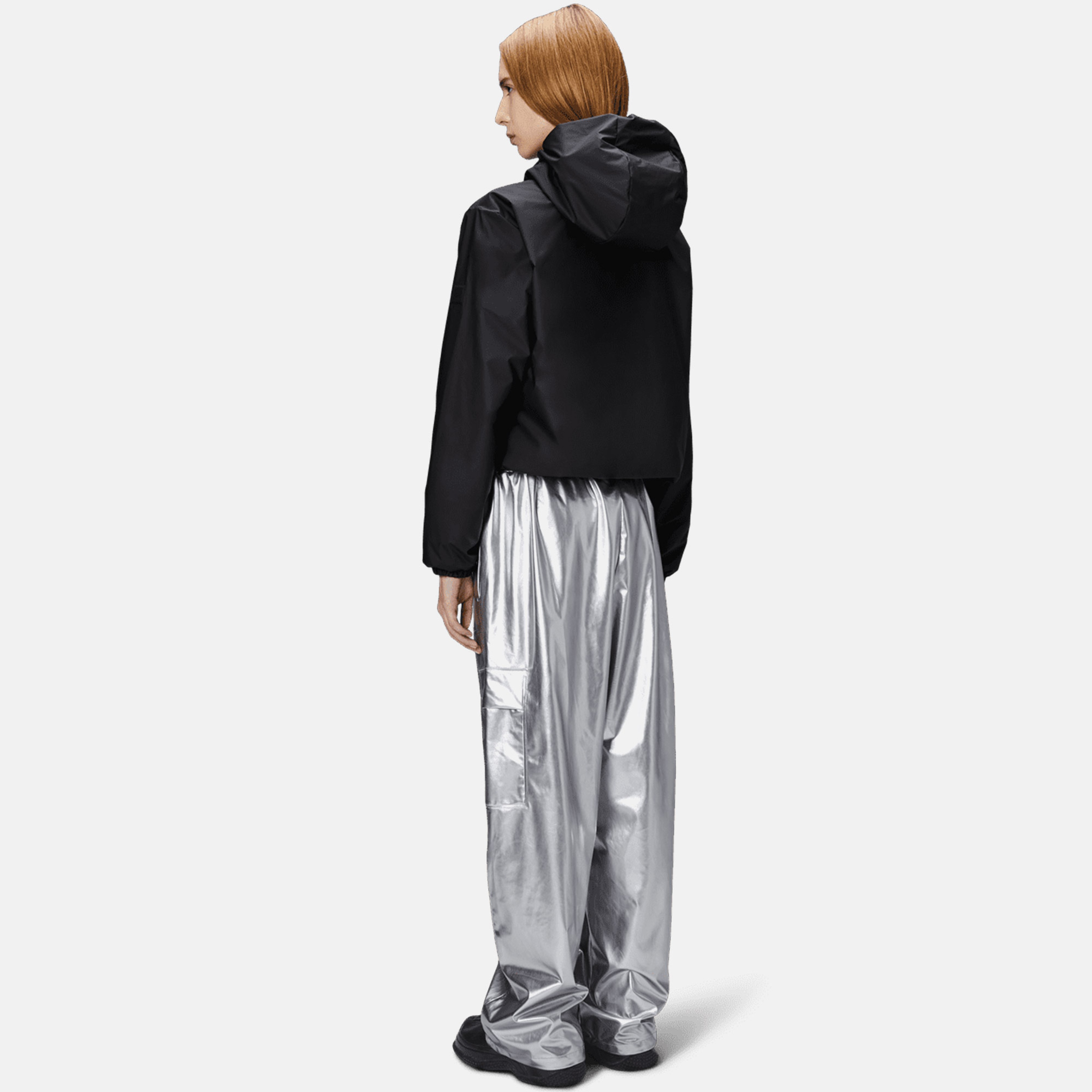 Rains Lohja Short Insulated Jacket W3T1 Unisex Siyah Yağmurluk