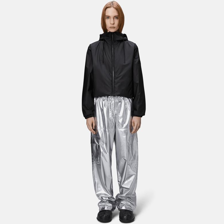 Rains Lohja Short Insulated Jacket W3T1 Unisex Siyah Yağmurluk