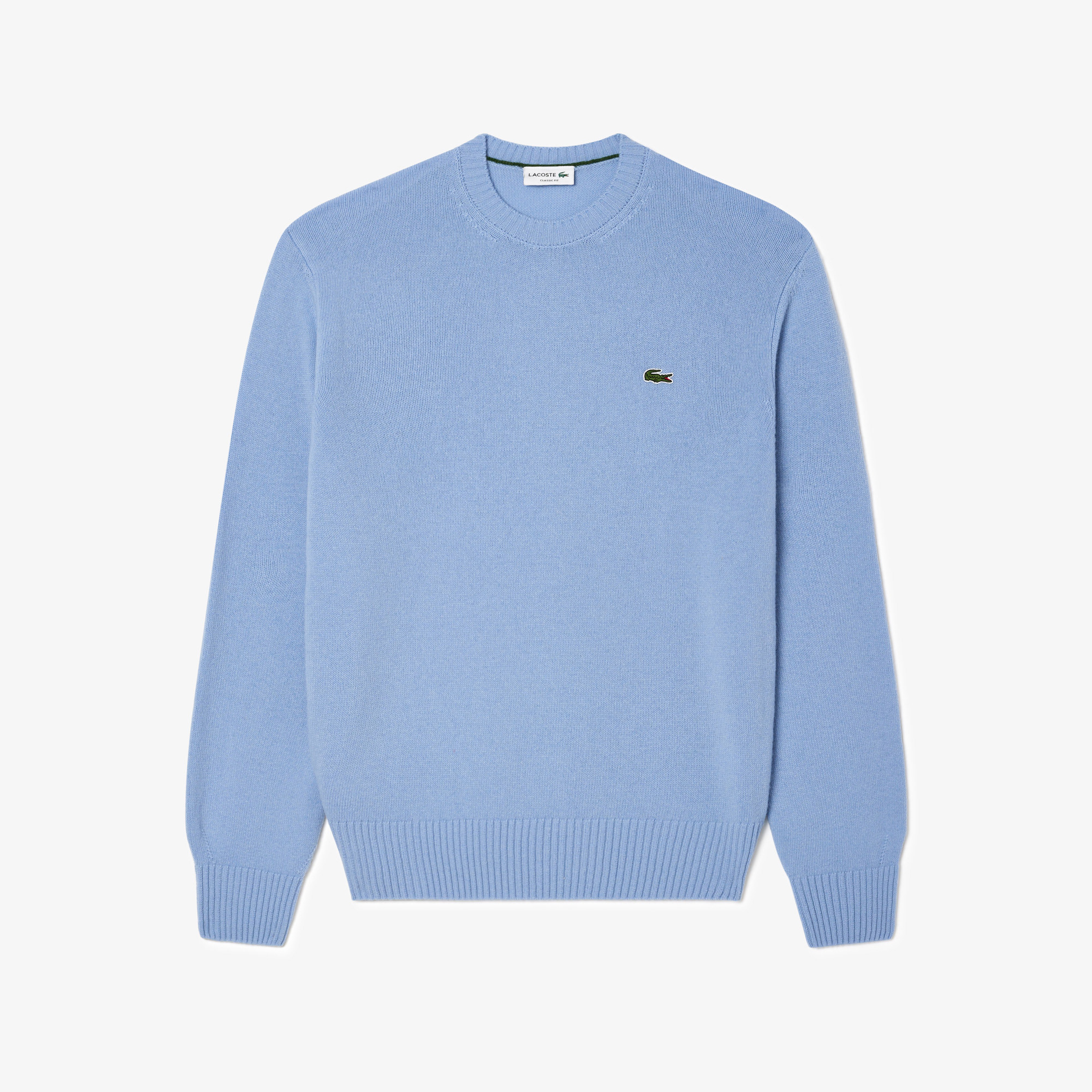 Carded Wool Crew Neck Sweater