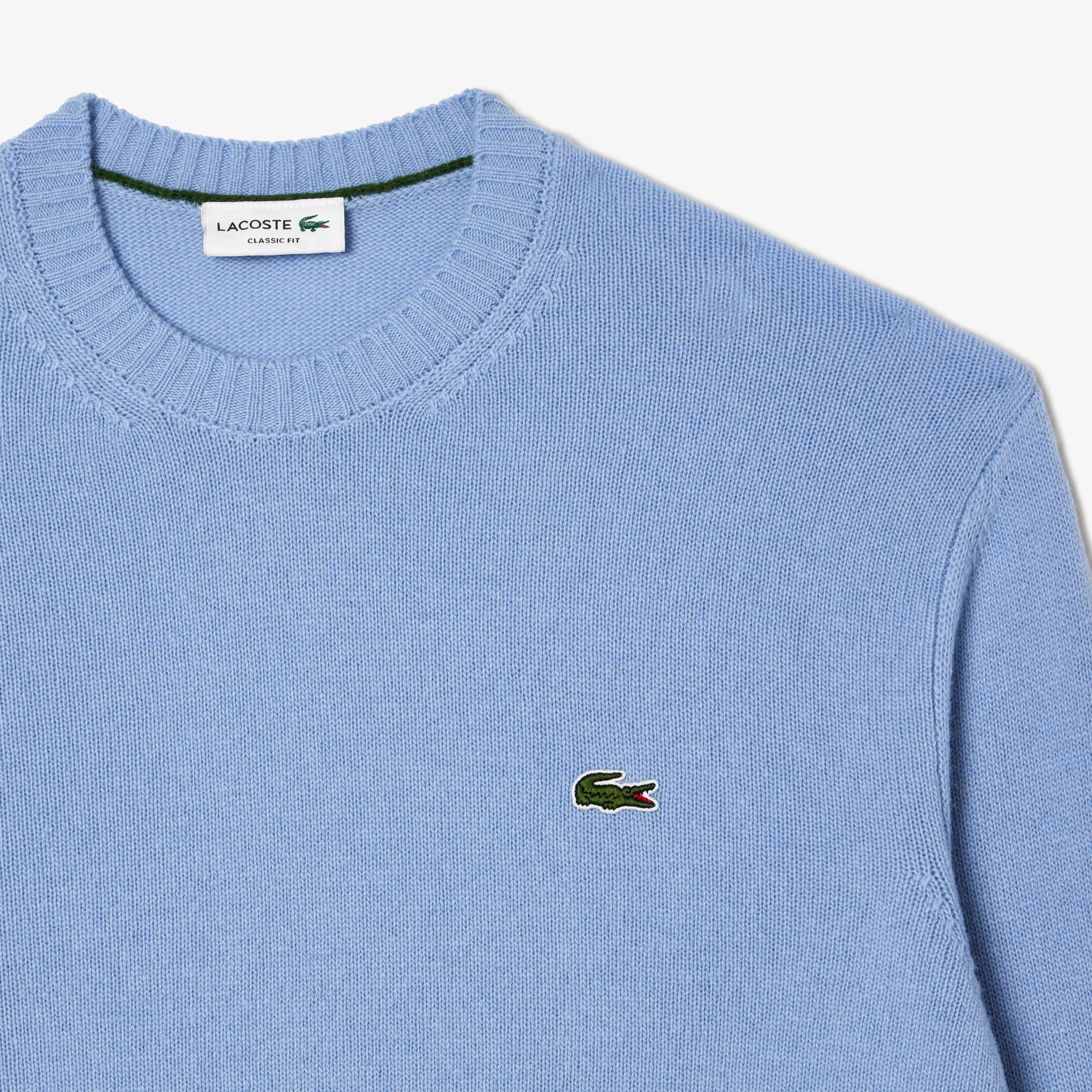 Carded Wool Crew Neck Sweater