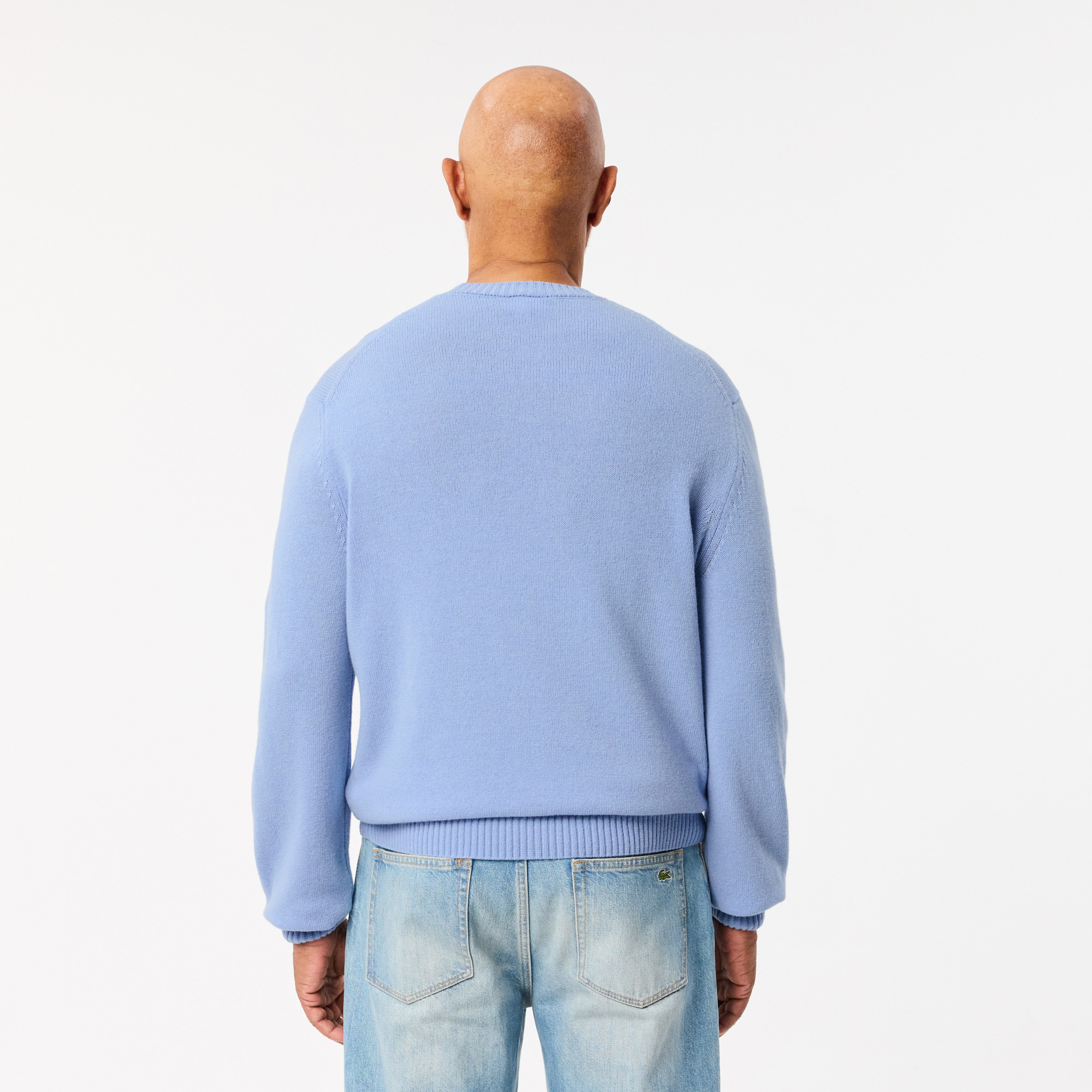 Carded Wool Crew Neck Sweater